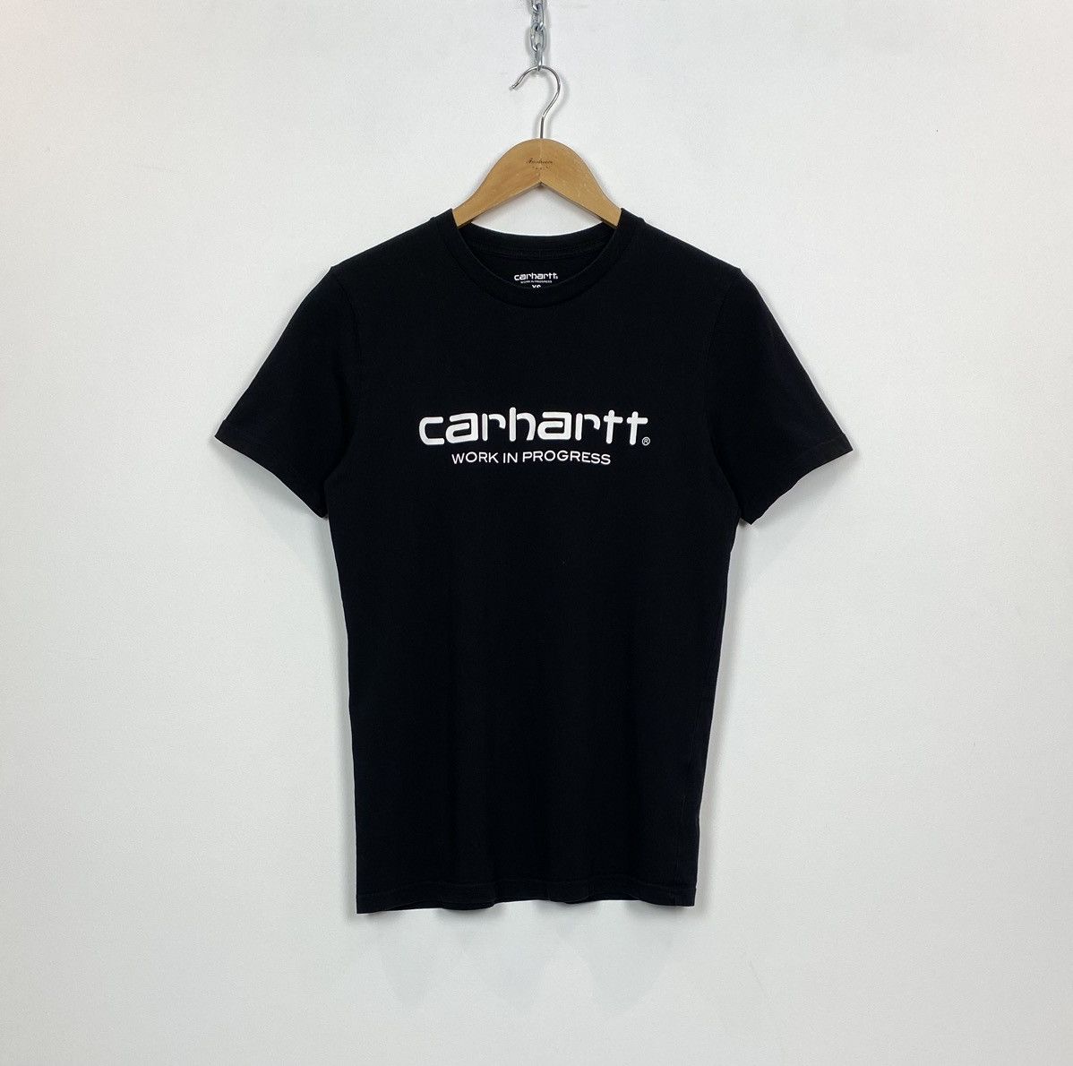 Carhartt Carhartt Logo Round Neck Cotton T Shirt Men’s Size XS Black Size US XS / EU 42 / 0 - 1 Thumbnail