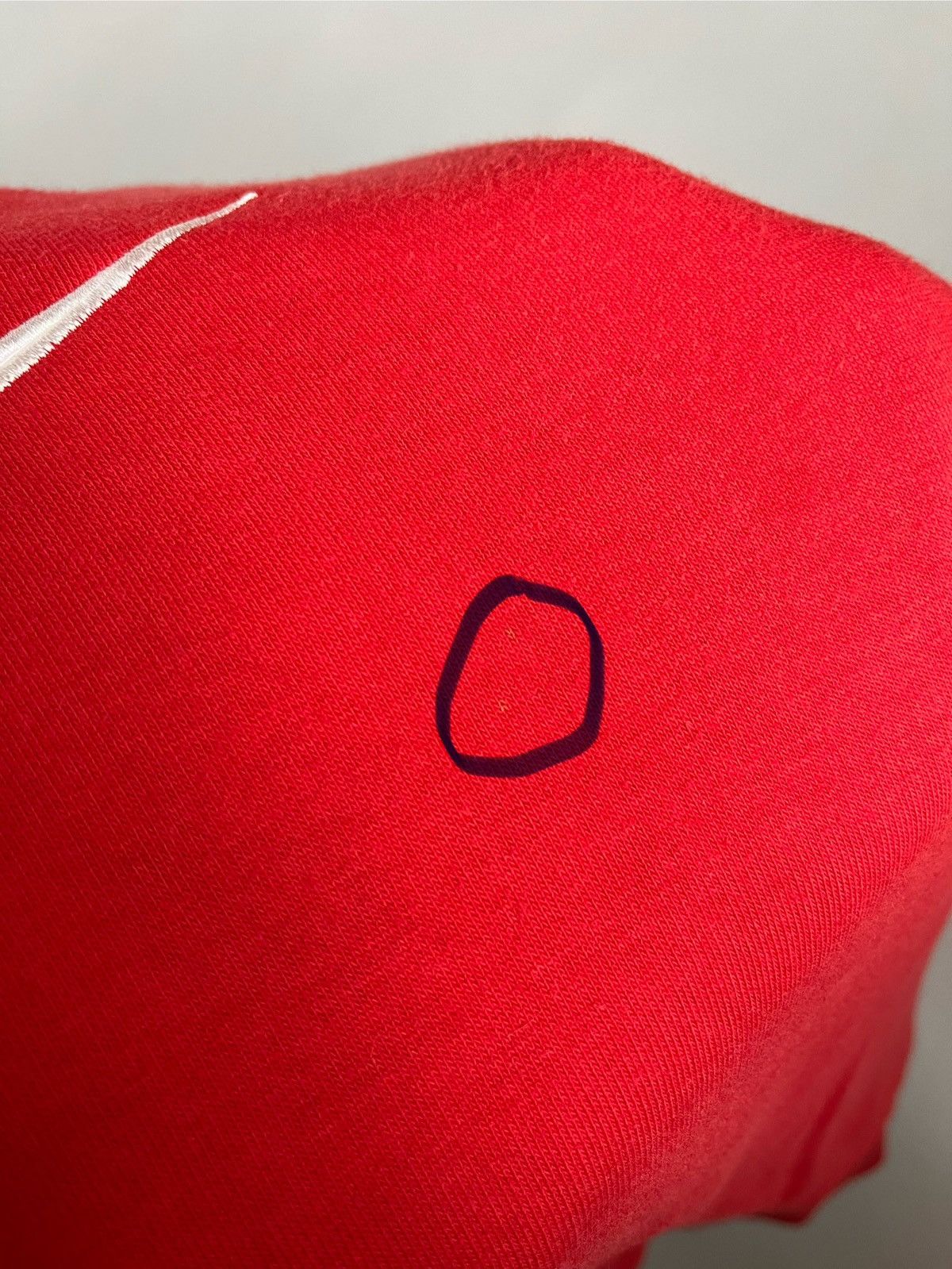 Nike × Vintage Vintage Y2K Unisex Nike Big Swoosh Red Sweatshirt Size US M / EU 48-50 / 2 - 17 Thumbnail