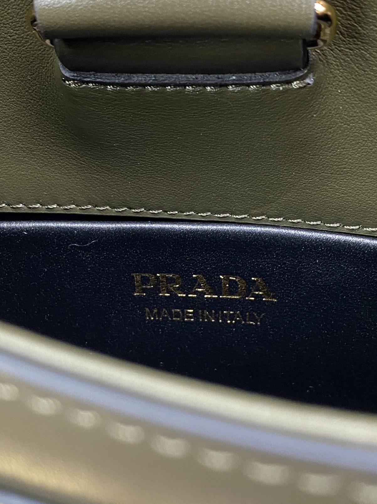 Prada Prada Cleo Green Leather Shoulder Bag Size ONE SIZE - 6 Thumbnail