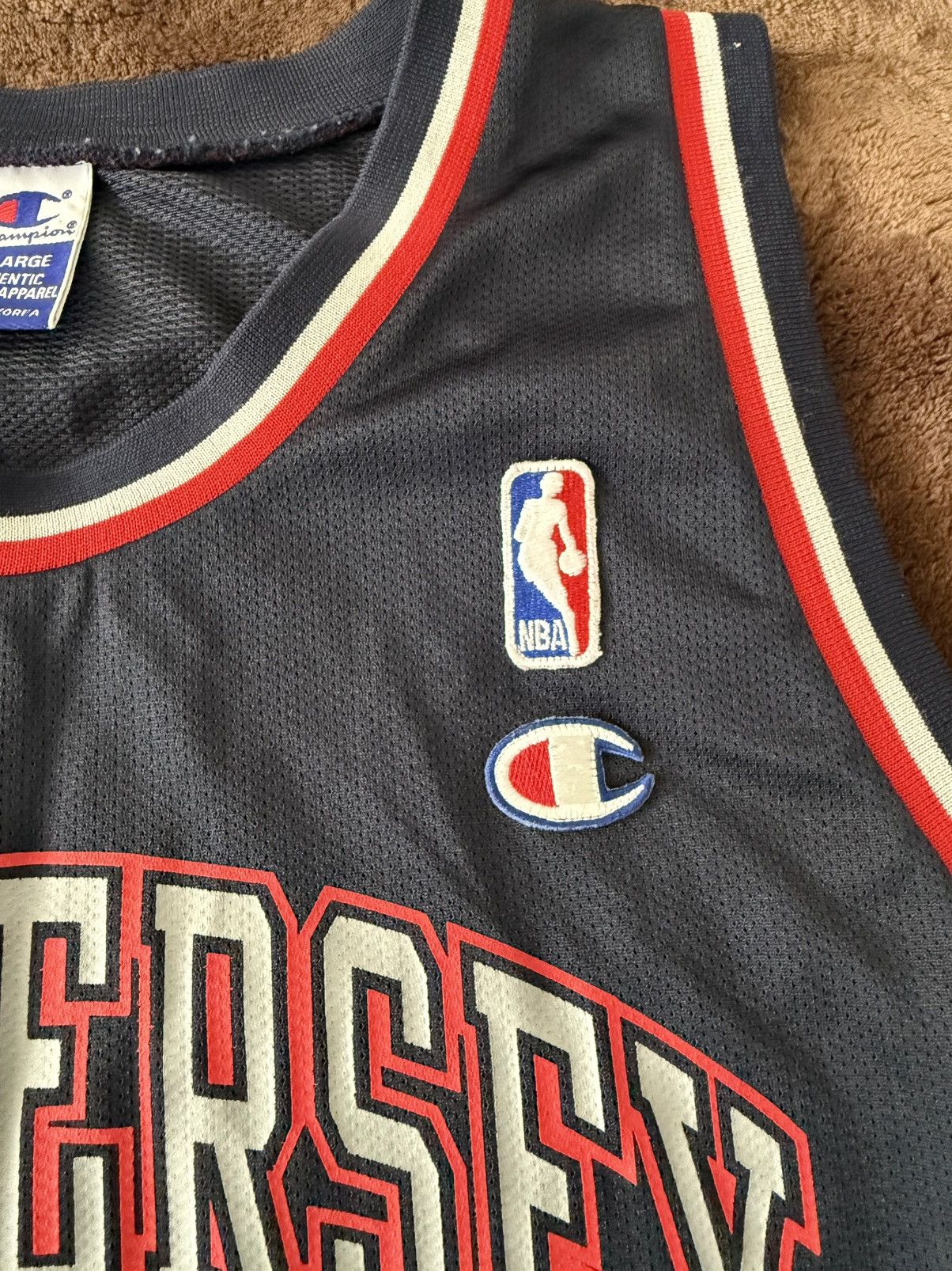 Champion New Jersey Nets Away Throwback Jerseys Size US XL / EU 56 / 4 - 2 Thumbnail