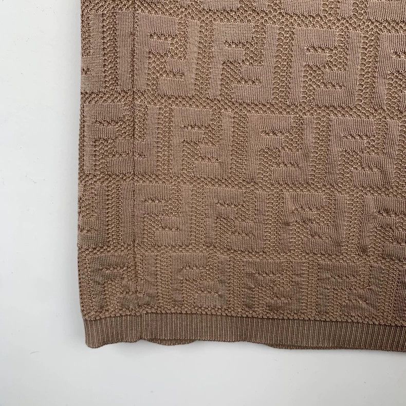 Fendi FENDI Beige flower patterned cotton knitted straight skirt Size 25" / US 0 / IT 36 - 4 Thumbnail