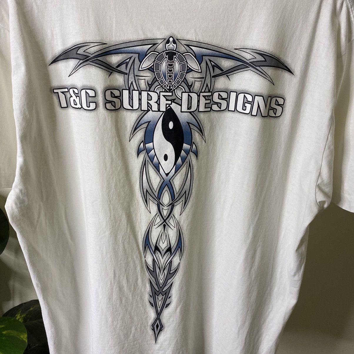 Vintage 1990s T&C Surf Design Nice Graphic T Shirt Size US XL / EU 56 / 4 - 2 Thumbnail