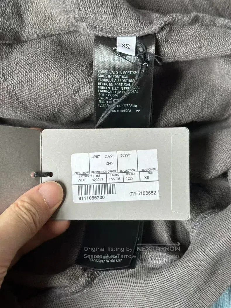 Balenciaga Balenciaga Distressed Happy Hoodie. Size US XS / EU 42 / 0 - 4 Thumbnail