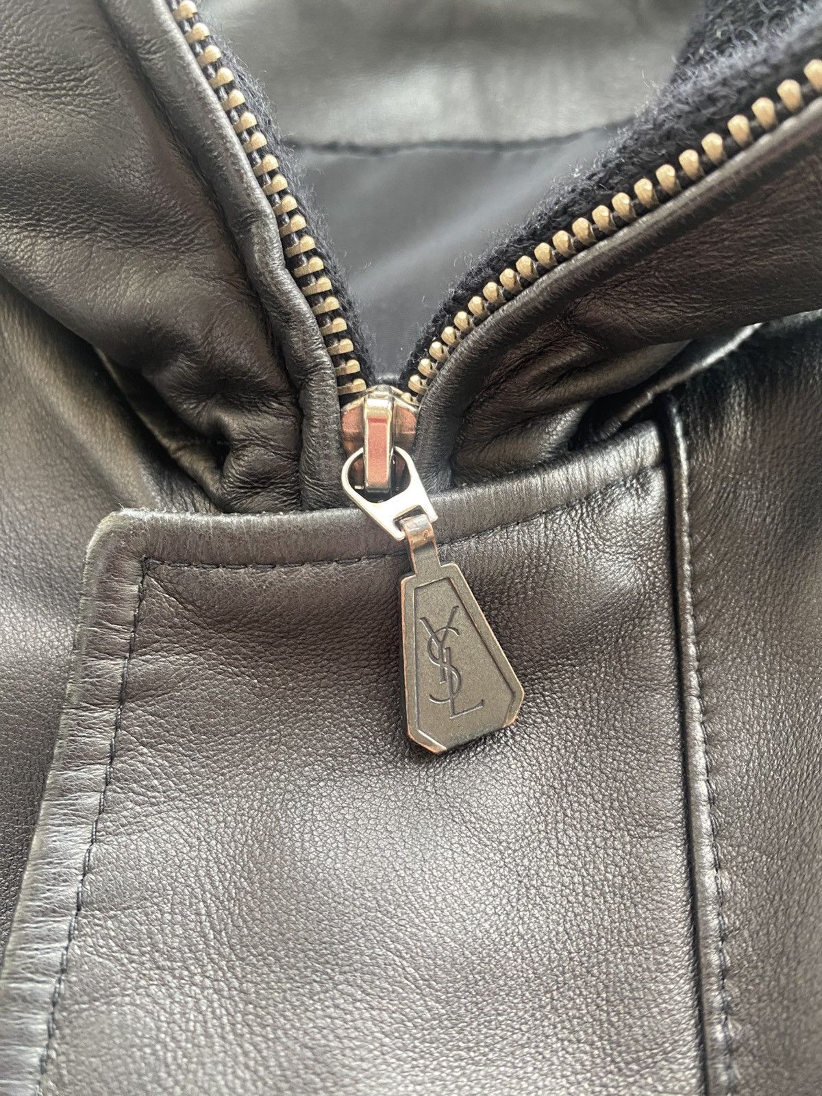 Yves Saint Laurent GRAIL RARE yves Saint laurent leather jacket M/L Size US L / EU 52-54 / 3 - 3 Thumbnail