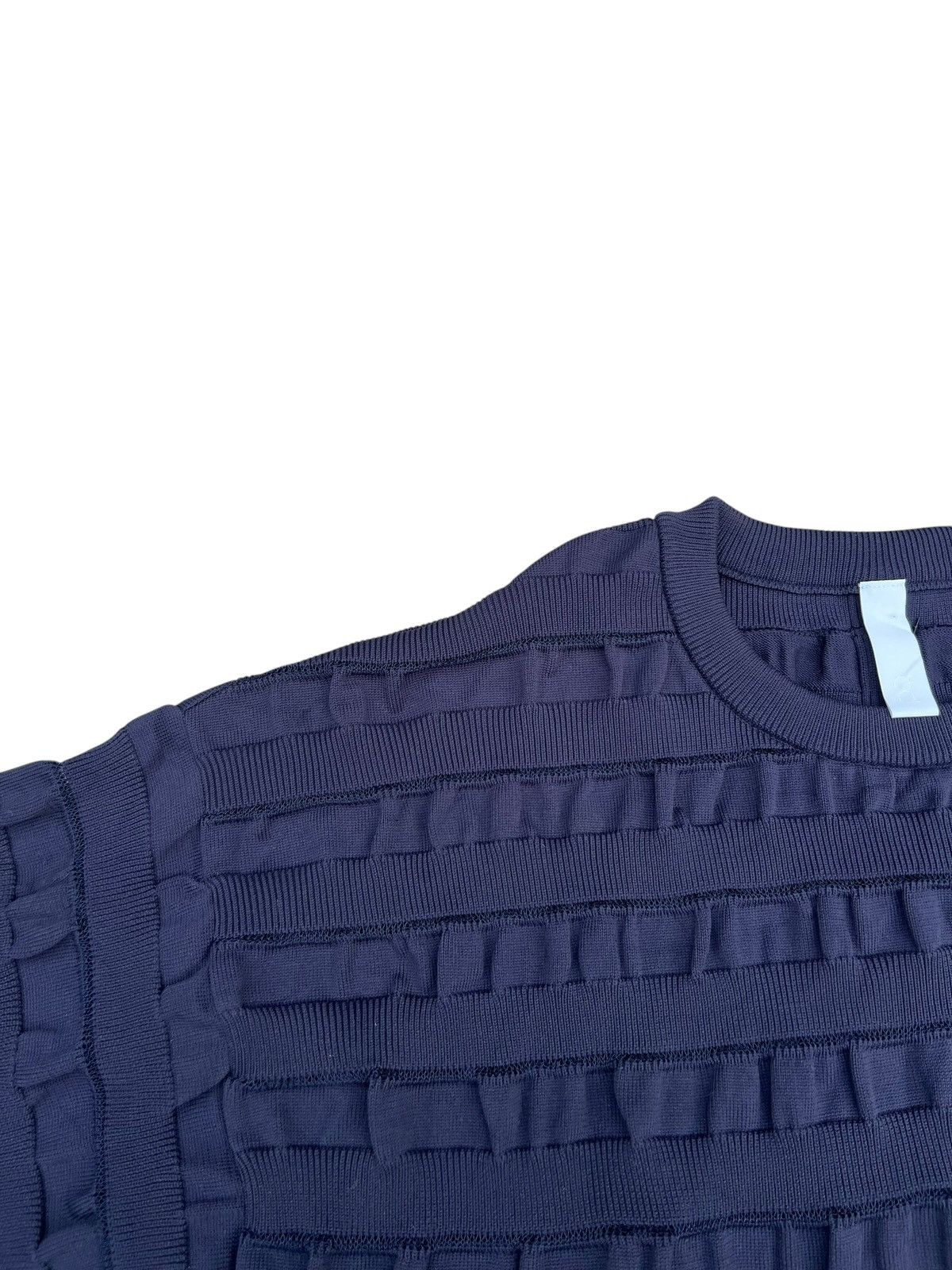CFCL CFCL Made in Japan Navy Blue Facade Knitwear Sweater Size US L / EU 52-54 / 3 - 7 Thumbnail