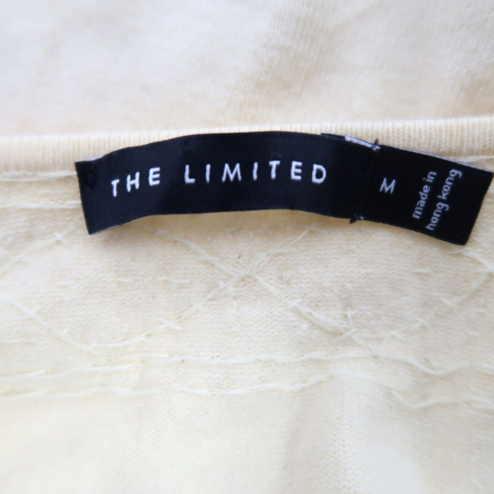 Vintage VINTAGE The Limited Beaded Collar Trim Butter Yellow Sweater M Women Long Sleeve Knit Cotton Nylon Spandex Pullover Size M / US 6-8 / IT 42-44 - 5 Thumbnail