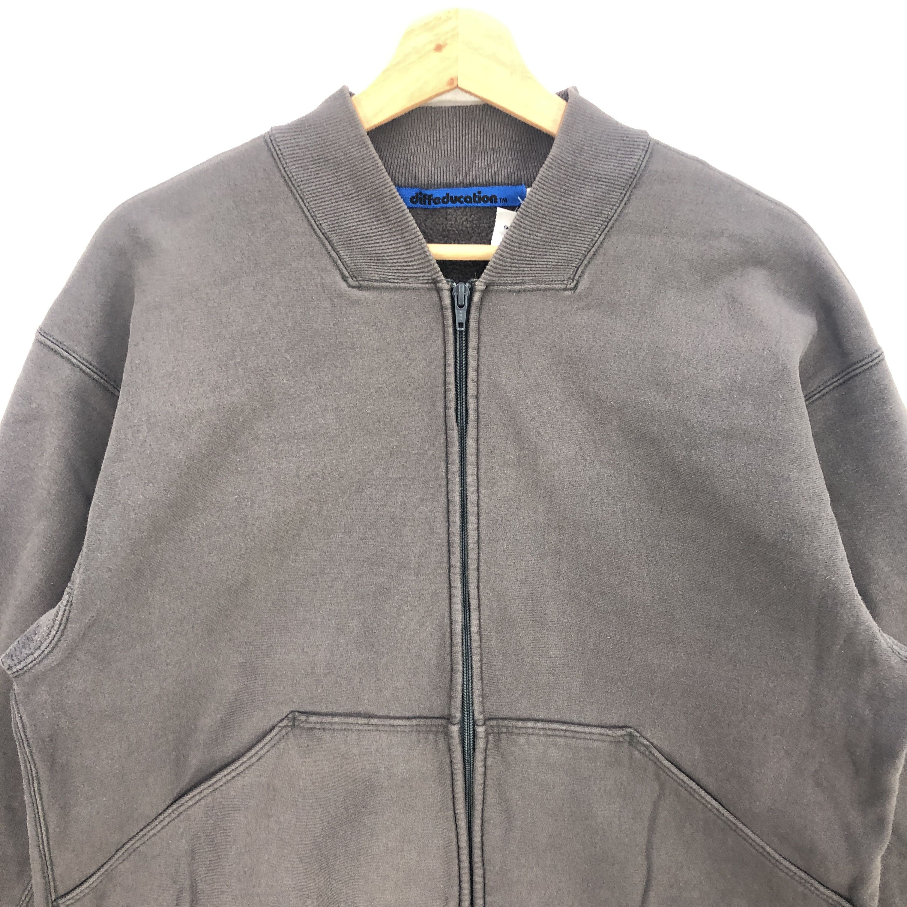 Japanese Brand × Vintage Vintage Diffeducation Zip-up Sweater Japanese Sweatshirt Size US L / EU 52-54 / 3 - 3 Thumbnail