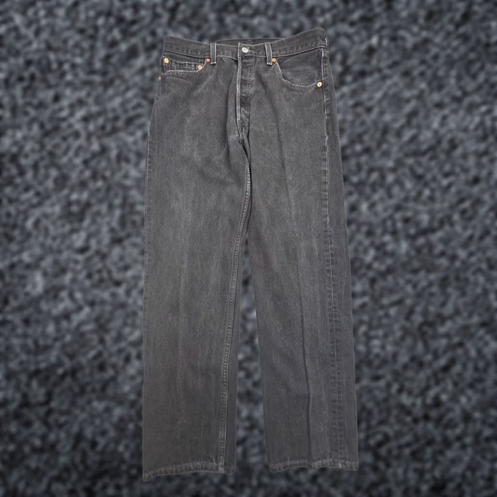 Levi's VINTAGE Levi's 501 Jeans Men's 34 x 30 Black Made USA 31x29 Regular Denim 5-Pocket USA 90s Size US 31 - 1 Thumbnail