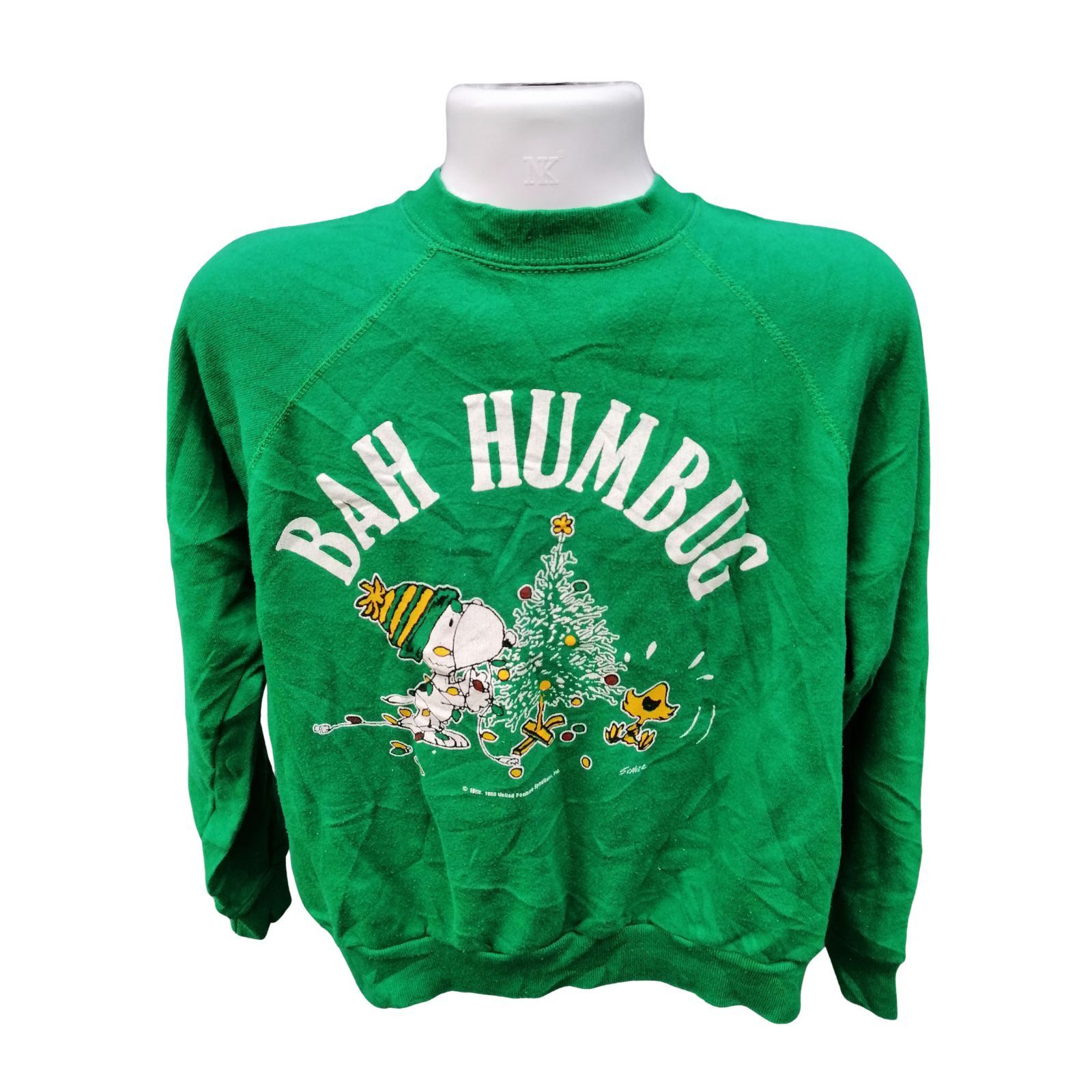 Other 60s Rare Snoopy Peanuts Bah Humbug Vintage Sweater 22/23 Size US L / EU 52-54 / 3 - 1 Thumbnail