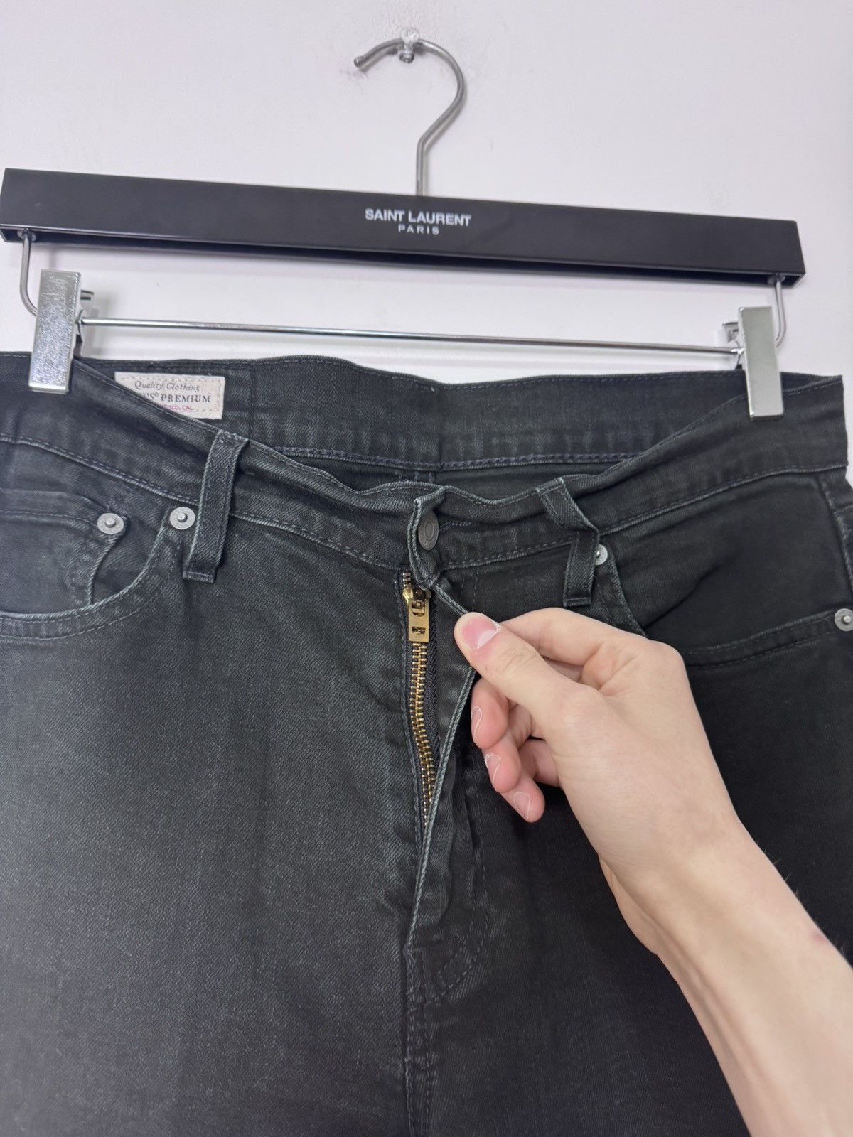 Levi's Levi’s 512 Black Slim Tapered Jeans Size US 30 / EU 46 - 4 Thumbnail