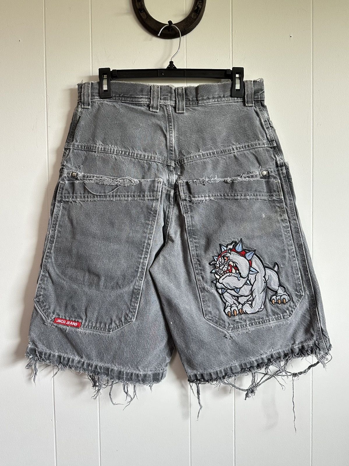 JNCO Late 90's Y2K JNCO Distressed Big Bulldog Jorts Size US 32 / EU 48 - 1 Thumbnail