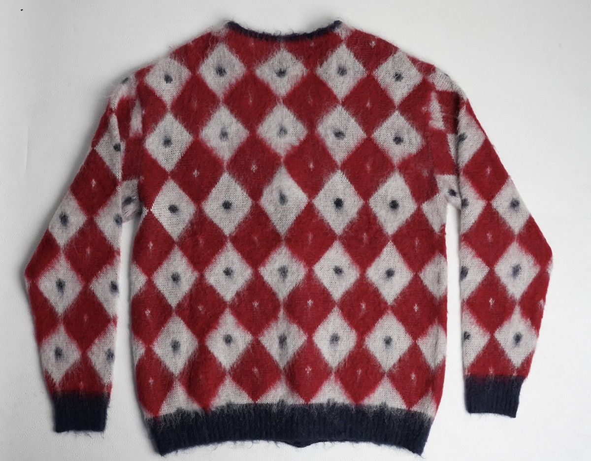 Needles Needles Navy & Red Diamond Cardigan Size L / US 10 / IT 46 - 6 Thumbnail