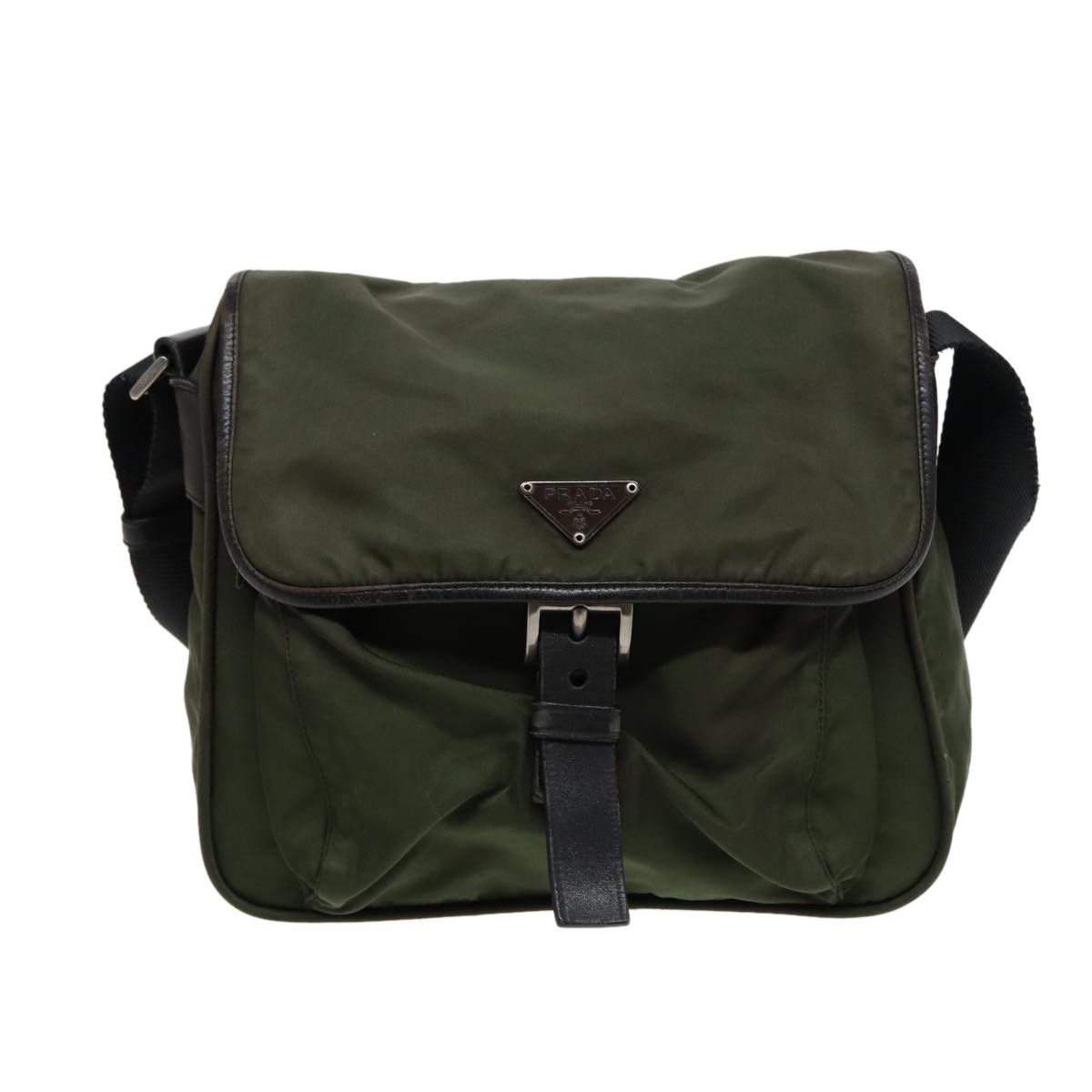 Prada Tessuto Khaki Synthetic Shoulder Bag (Pre-Owned) Size ONE SIZE - 1 Thumbnail