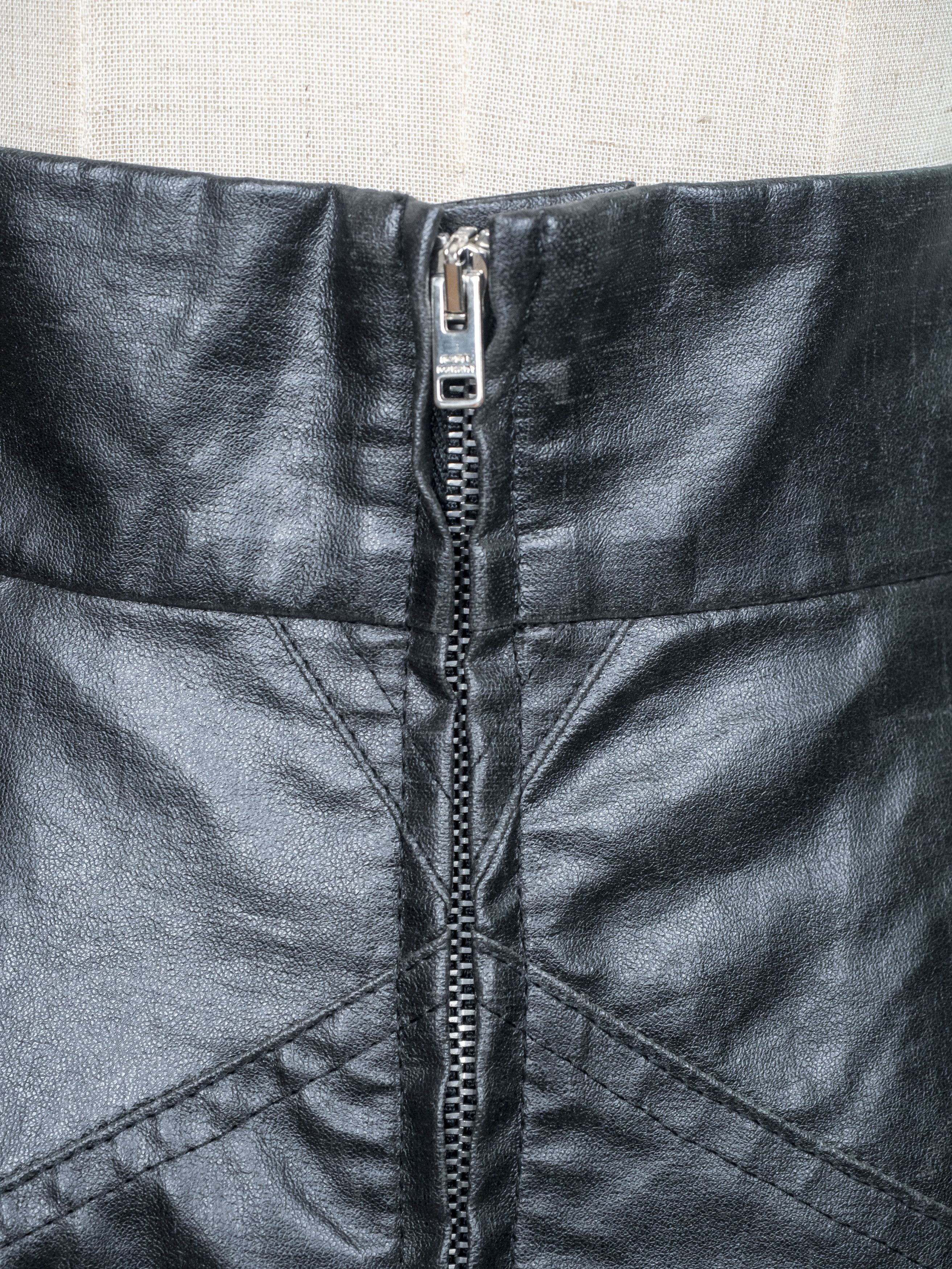 Isabel Marant Isabel Marant Black Leather -like Midi Skirt Size XS / US 0-2 / IT 36-38 - 4 Thumbnail