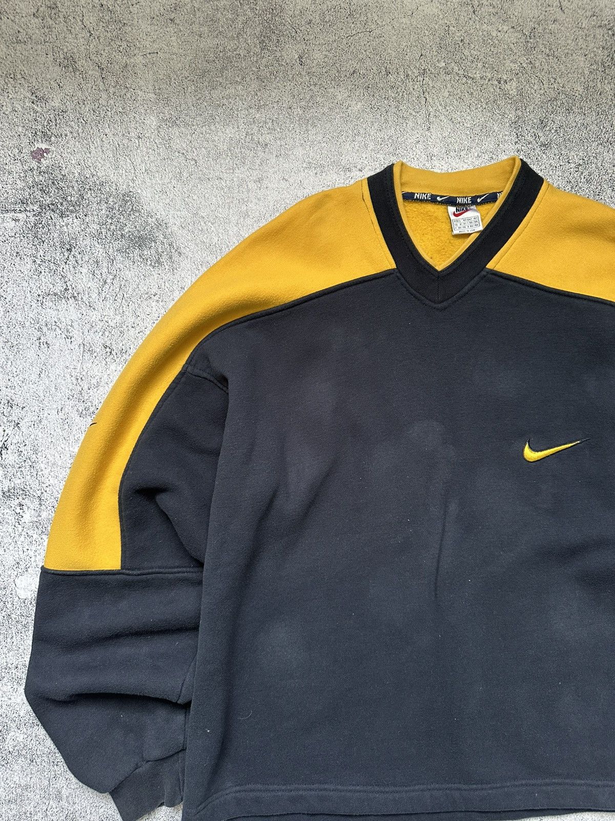 Nike Made in USA Nike Sweatshirt Oversize Fit Yellow Logo Size US L / EU 52-54 / 3 - 2 Thumbnail
