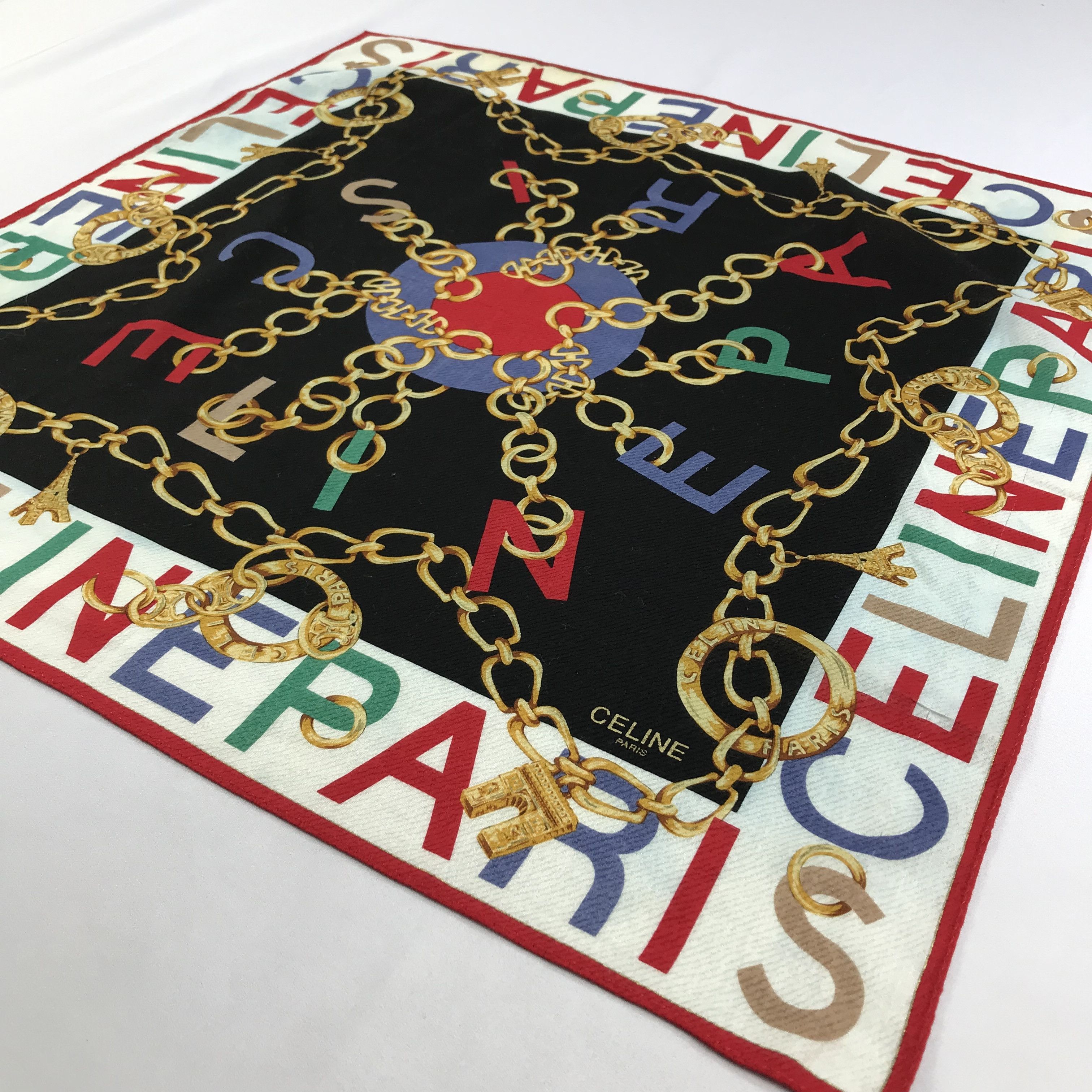Celine × Vintage Celine Bandana / Handkerchief / Neckerchief - S2645 Size ONE SIZE - 2 Thumbnail