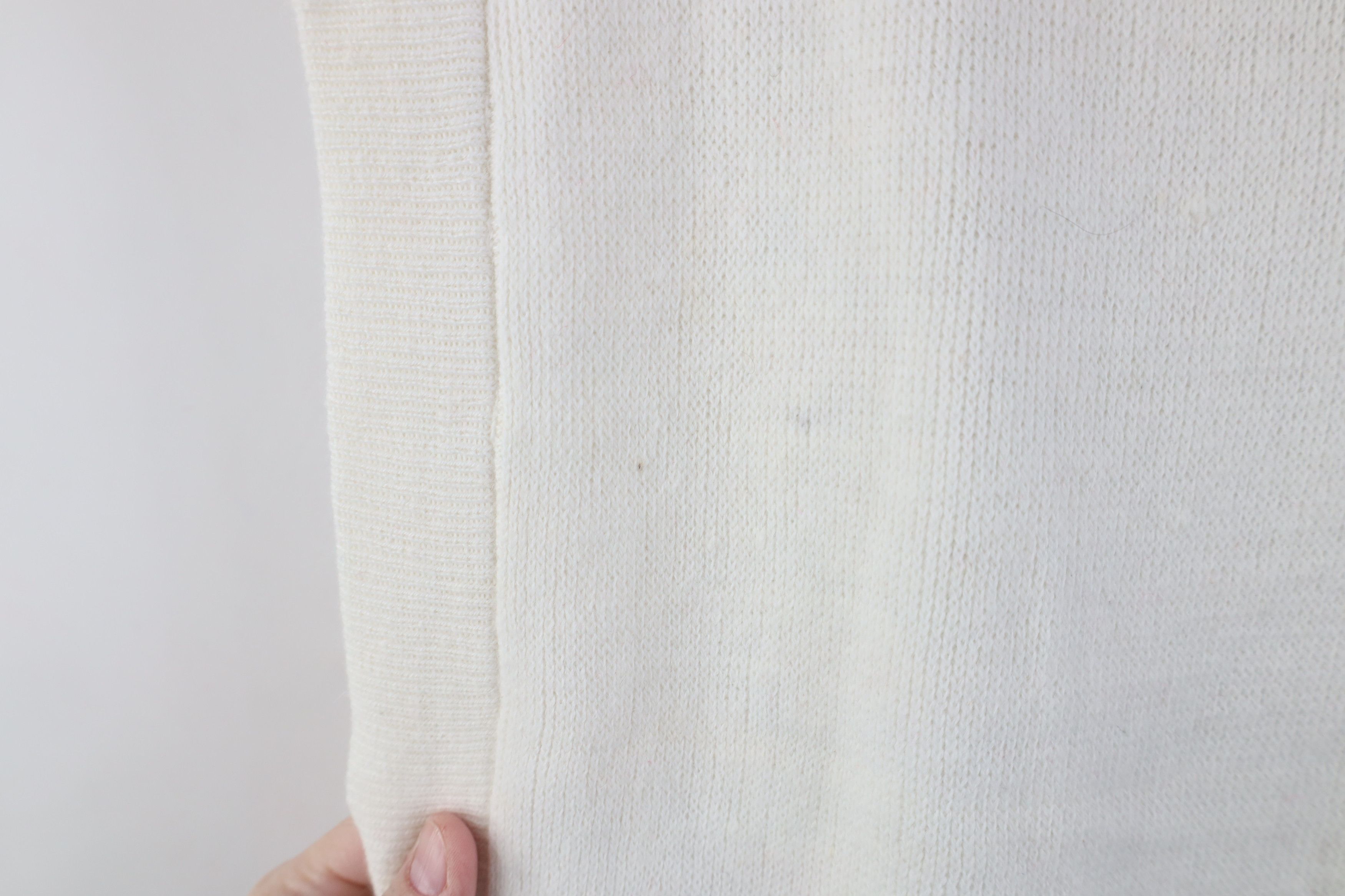 Vintage Vintage 70s Streetwear Flower Knit Sweater Vest White Size M / US 6-8 / IT 42-44 - 10 Thumbnail