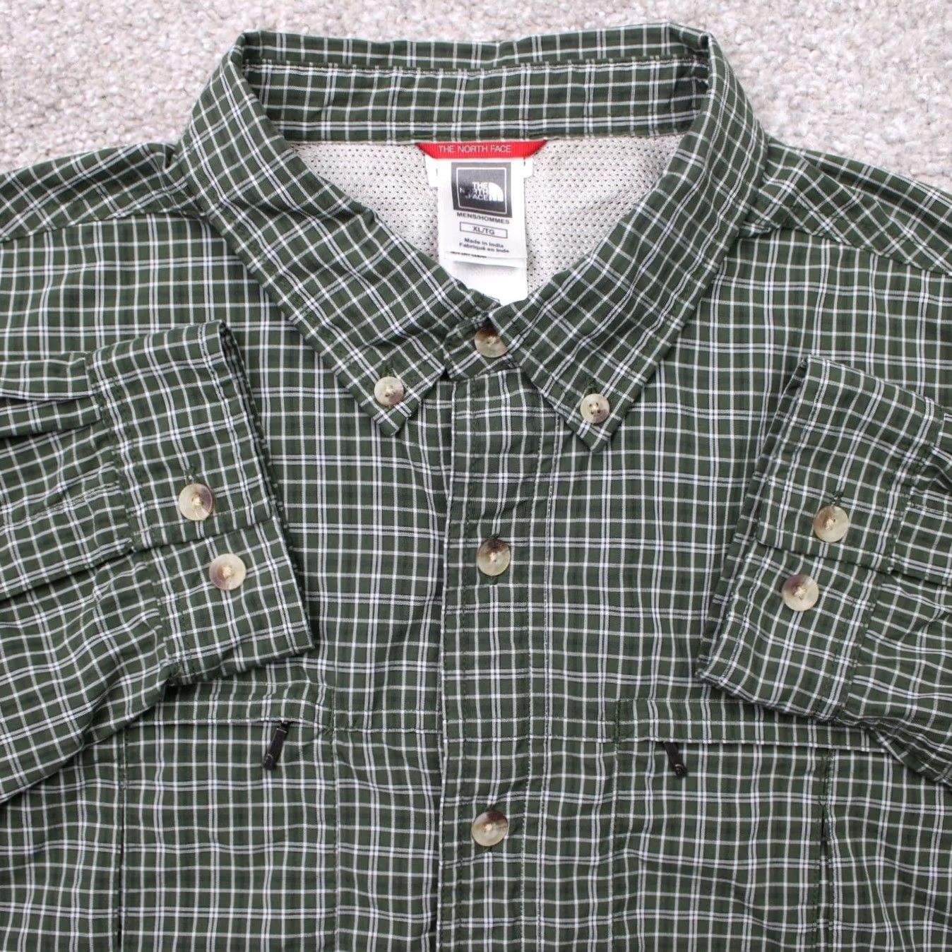 The North Face The North Face Shirt Mens XL Green Plaid Long Sleeve Button-Up Pocket Vented Size US XL / EU 56 / 4 - 2 Thumbnail