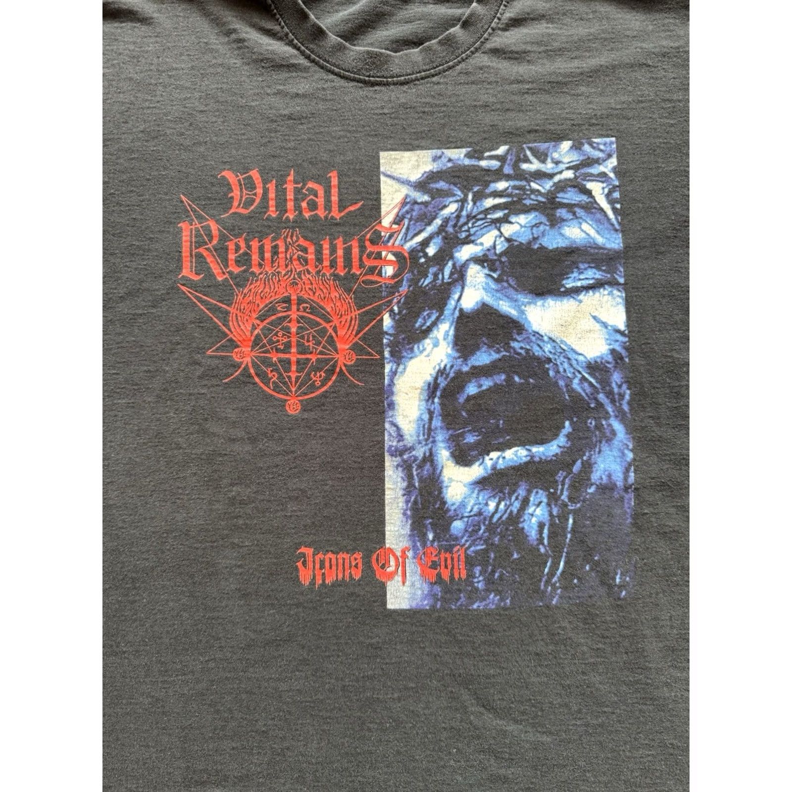 Vintage VINTAGE Deicide Icons Of Evil Europe Tour T Shirt XL Black 2007 2000s Cotton Graphic Print Men Band Metal Short Sleeve Crew Neck Double-Sided Size US XL / EU 56 / 4 - 2 Thumbnail
