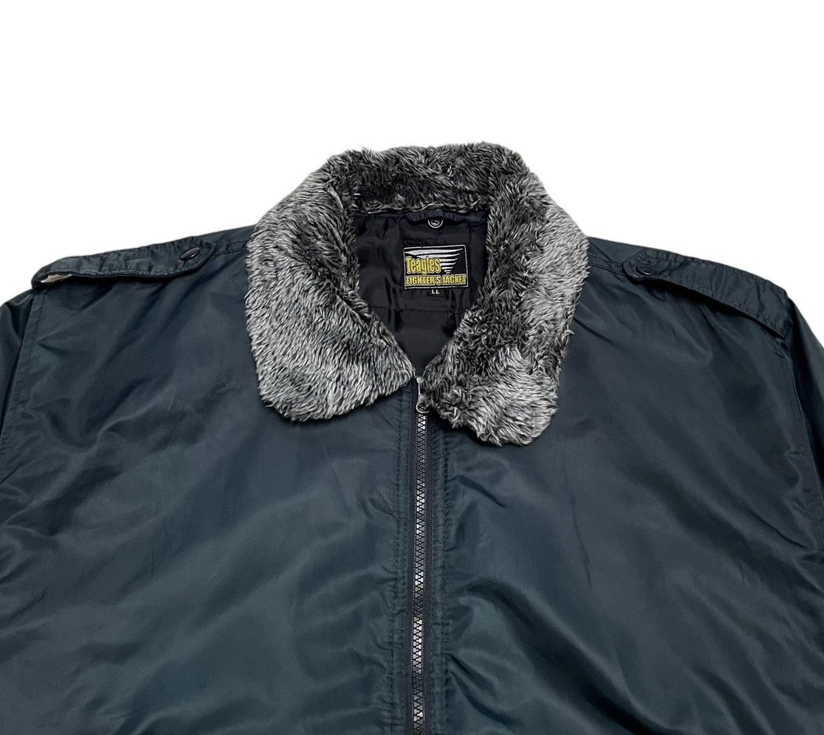 Vintage Rare Design Vintage Navy Teagles Fighters Fur Jacket 1980s Size US XL / EU 56 / 4 - 3 Thumbnail