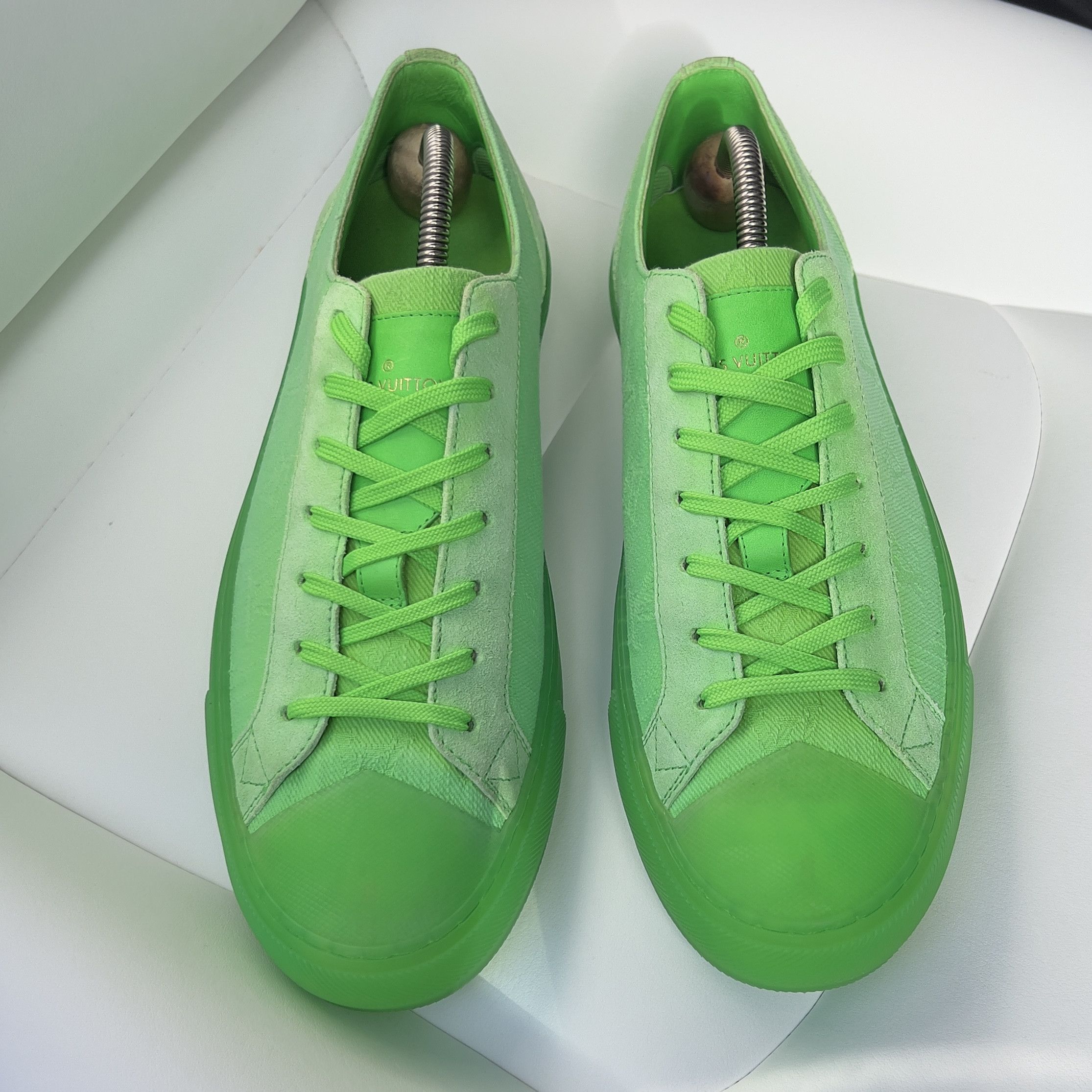 Louis Vuitton Louis Vuitton Tattoo Monogram Sneaker Neon Green Fabric Size US 8.5 / EU 41-42 - 6 Thumbnail