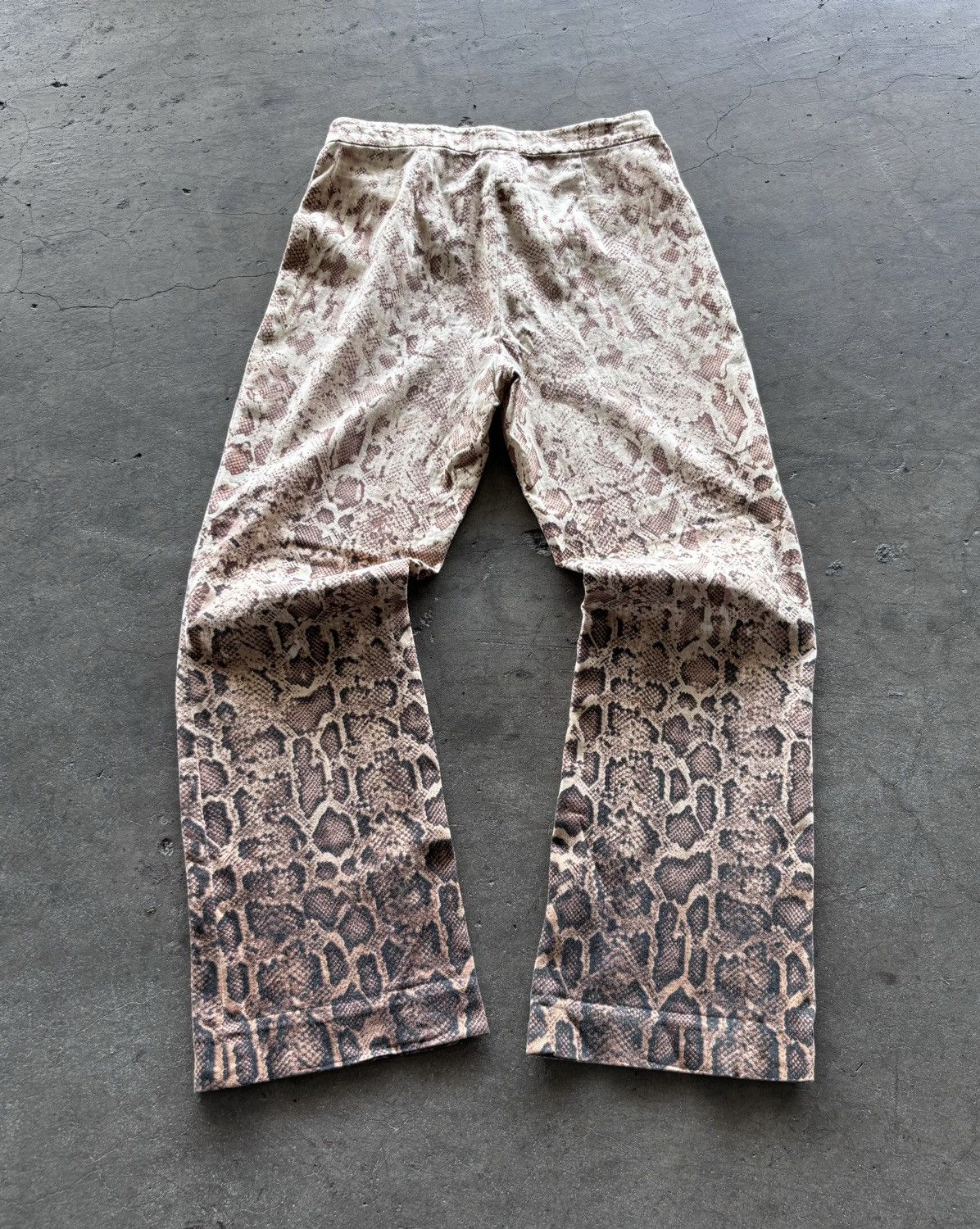 If Six Was Nine × Japanese Brand × Le Grande Bleu (L.G.B.) Betty Banlay Ifsixwasnine Lgb Style Snake Skin Flared Pants Size US 29 - 7 Thumbnail