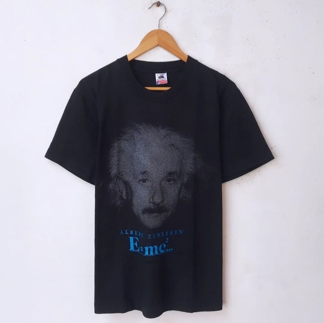 Vintage Vtg 90s E=Mc² Albert Einstein Tshirt Size US M / EU 48-50 / 2 - 1 Thumbnail