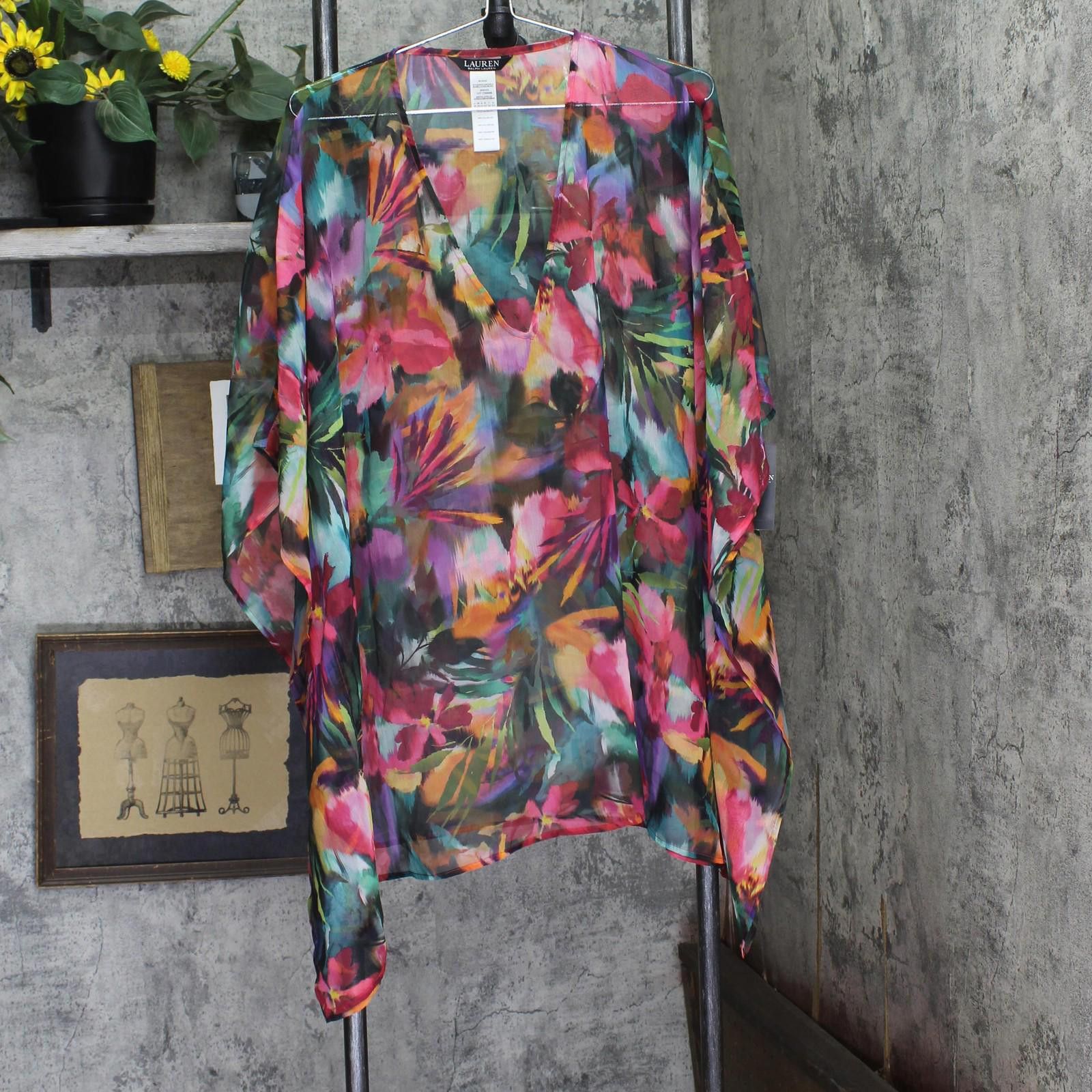 Lauren Ralph Lauren Nwt Lauren Ralph Lauren Up Jungle Paradise Pink Multi S/m Size ONE SIZE - 1 Thumbnail