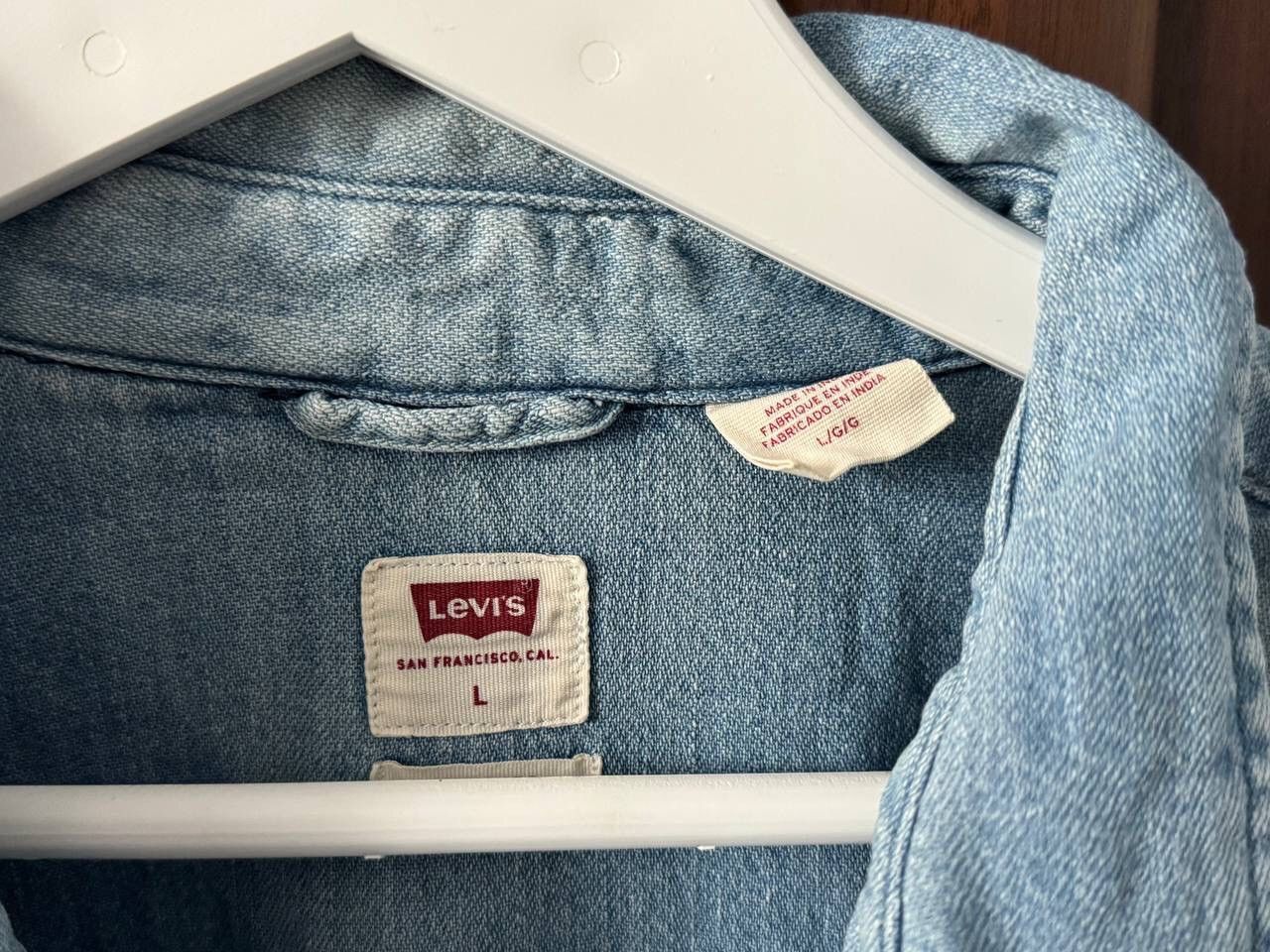 Levi's × Levi's Vintage Clothing Vintage Levi’s Washed Blue Denim Shirts Button Up Y2K Rare Size US L / EU 52-54 / 3 - 3 Thumbnail