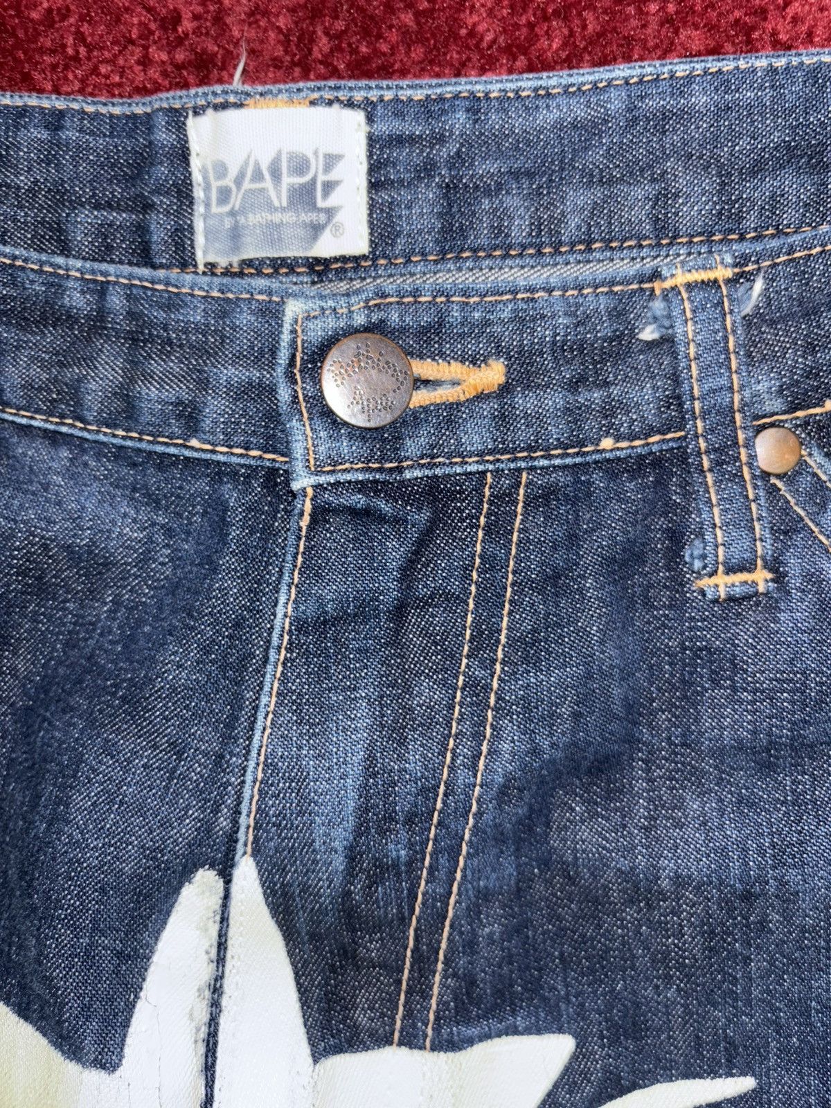 Bape Vintage Bape Denim Jeans Size XL (32-36) Nigo Era Size US 34 / EU 50 - 4 Thumbnail