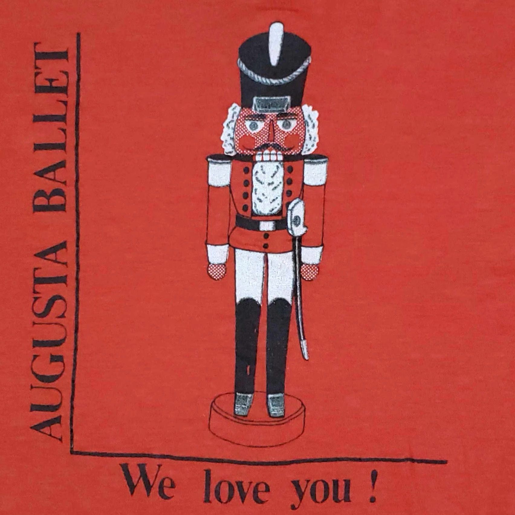 Hanes VINTAGE Augusta Ballet Nutcracker Tour T shirt Shirt L Red 1990s Hanes 100% Cotton Graphic Tee Mens Size US M / EU 48-50 / 2 - 2 Thumbnail
