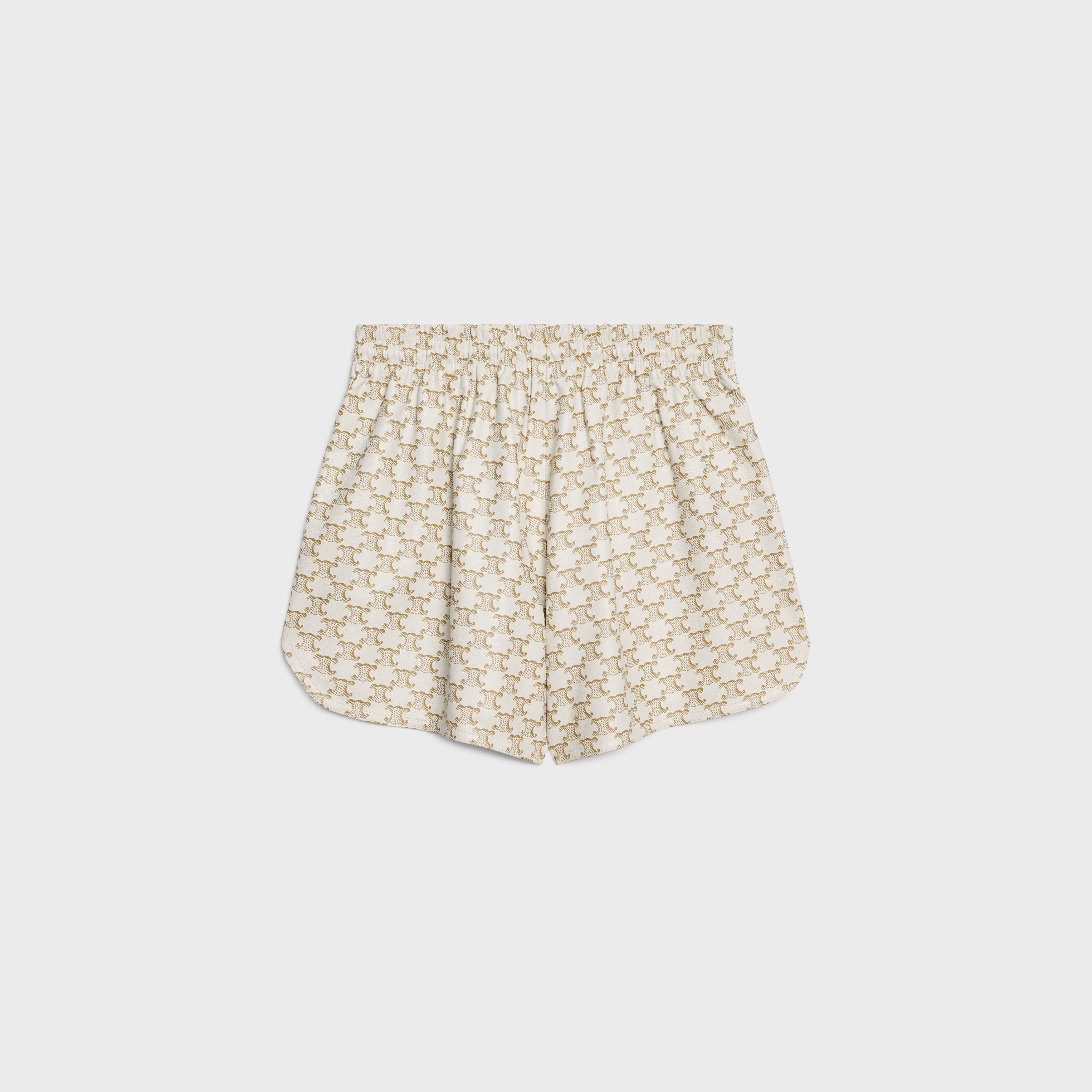 Celine o1w1db11124 Athletic Monogram Lambskin Short in Beige Size 30" / US 8 / IT 44 - 2 Thumbnail