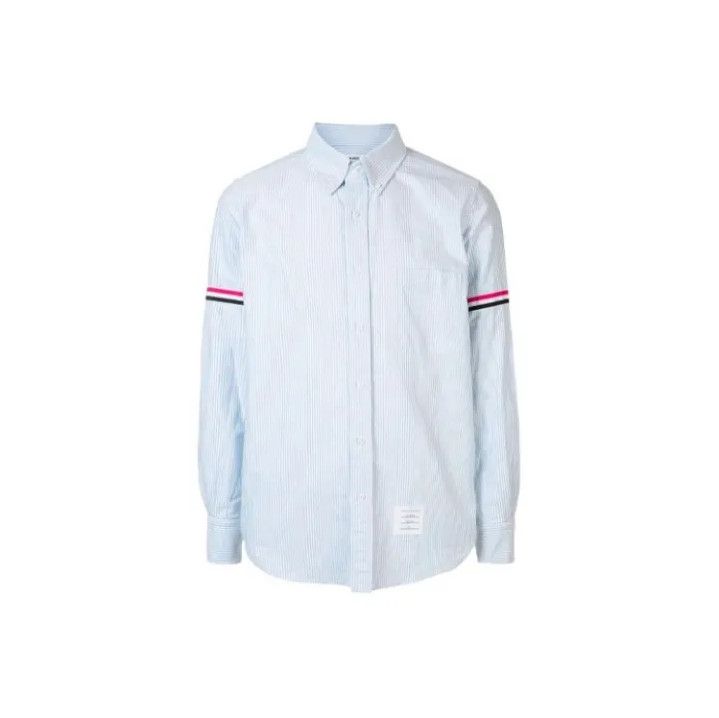 Thom Browne Thom Browne Striped Oxford Long Sleeve Shirt Size US S / EU 44-46 / 1 - 1 Thumbnail
