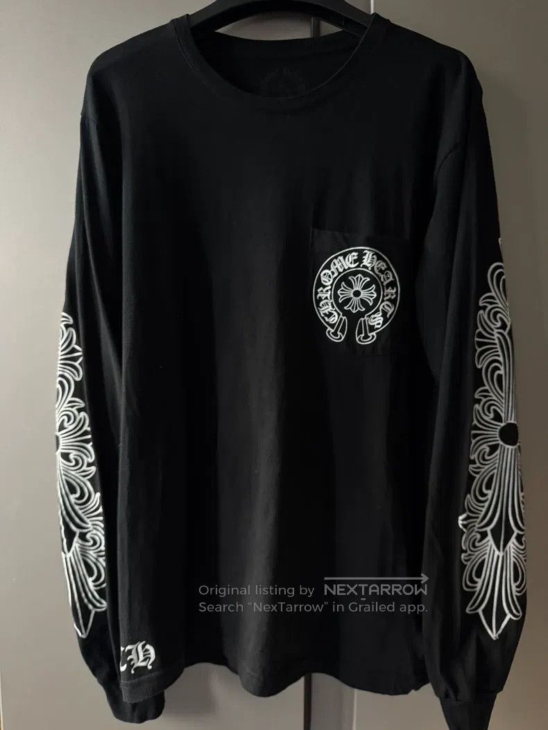 Chrome Hearts CHROME HEARTS Size M Pocket black long sleeve sweater Size US M / EU 48-50 / 2 - 2 Thumbnail