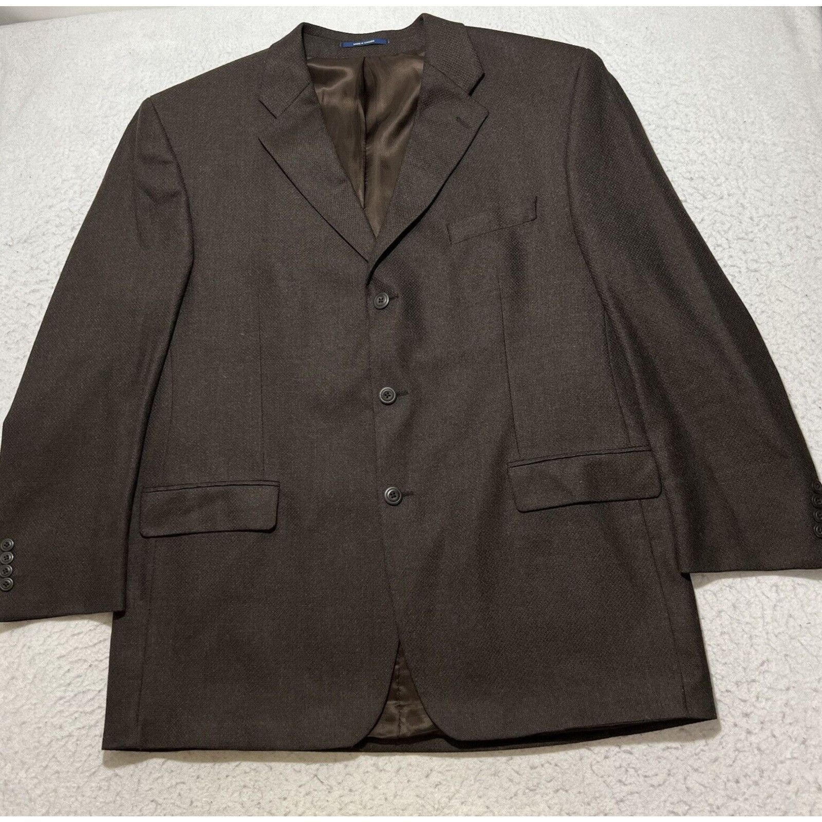 Other Portofino Gage Wool Brown Career Suit Jacket Sport Coat Size 48L - 1 Thumbnail