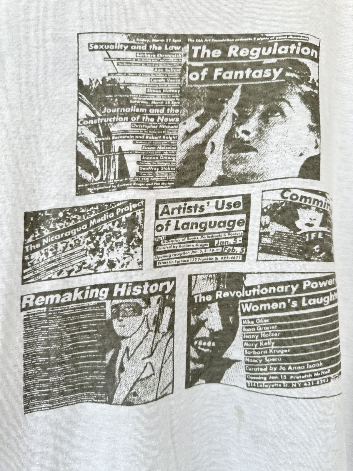 Barbara Kruger Distressed Vintage 90s Barbara Kruger Poster Promo Tee Size US M / EU 48-50 / 2 - 2 Thumbnail