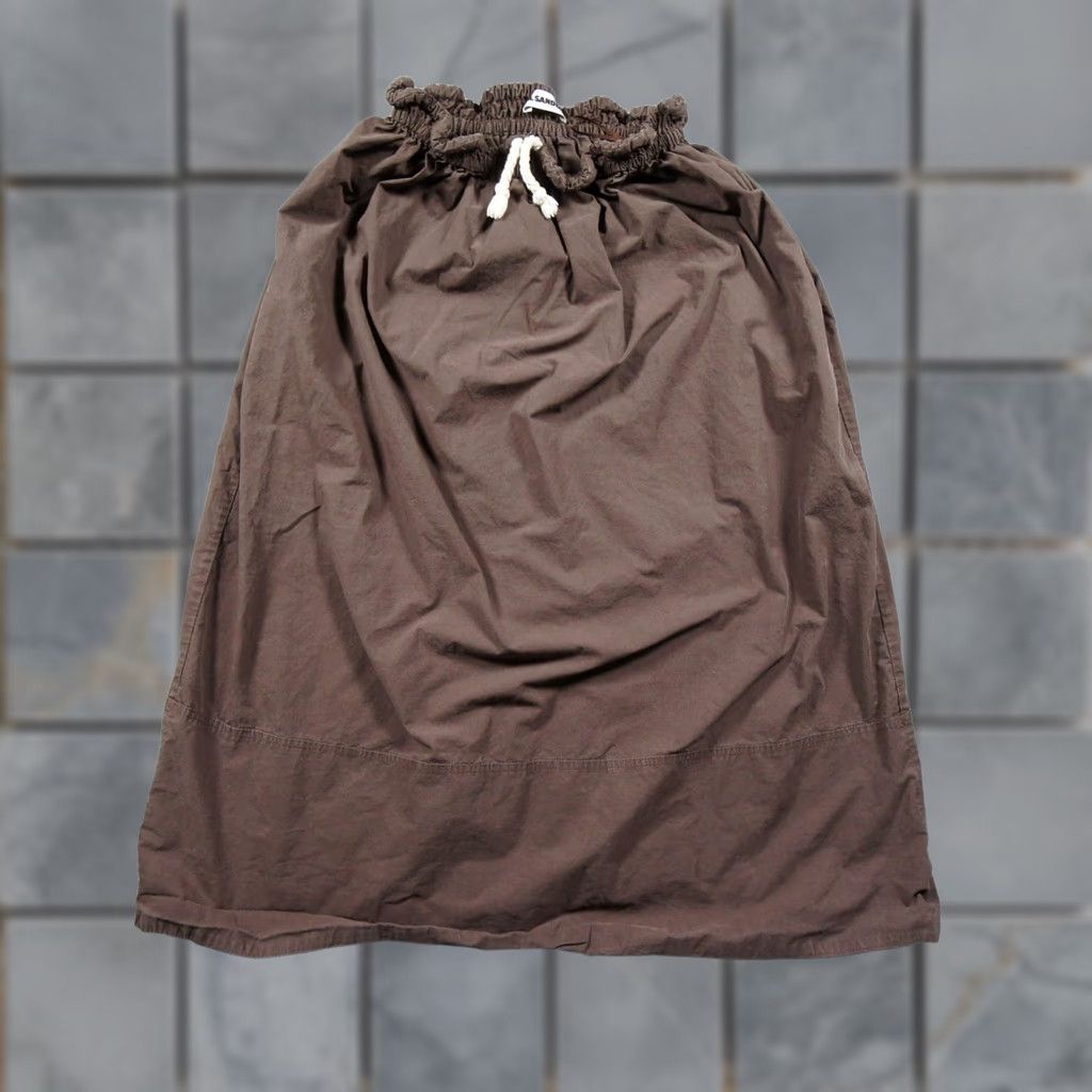 Jil Sander Jil Sander Skirt Womens 36 Brown Drawstring Midi Pockets Designer Gathered Regular Size Type Skirt, Brown, 36, Midi, Pockets, Designer Size 25" / US 0 / IT 36 - 1 Thumbnail