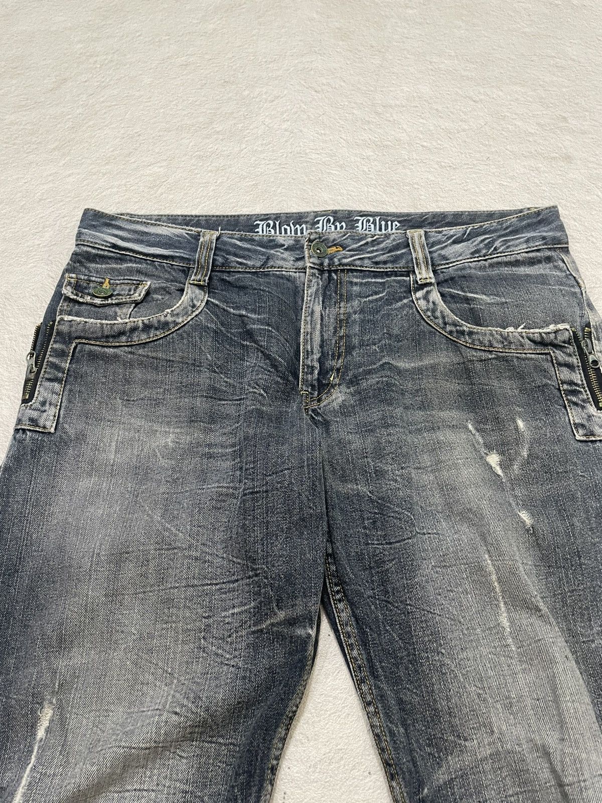 Japanese Brand 2000s Blow Flare Denim Heavy Fade Bootcut Jeans If6was9 LGB Size US 26 / EU 42 - 3 Thumbnail