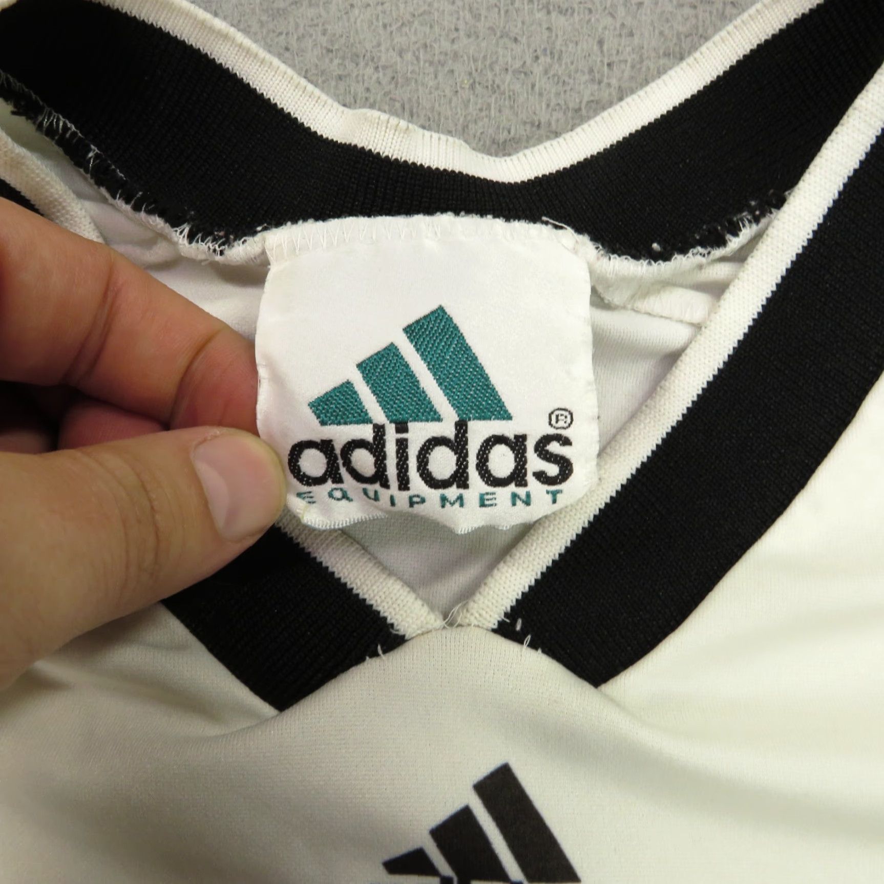 Adidas VINTAGE Adidas Equipment Shirt Mens XL Made in USA Soccer Jersey Template #4 VTG Size US XL / EU 56 / 4 - 4 Thumbnail