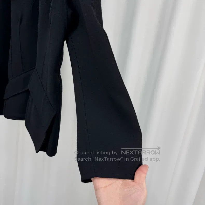 Hermes Hermes Black cashmere waist-cinching zipper jacket Size XS / US 0-2 / IT 36-38 - 4 Thumbnail