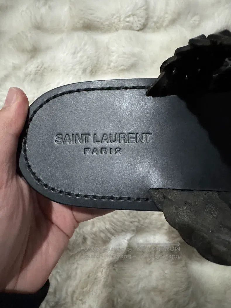 Saint Laurent Paris Saint Laurent Paris Woven Men's Slippers Sandals Size US 11.5 / EU 44-45 - 6 Thumbnail