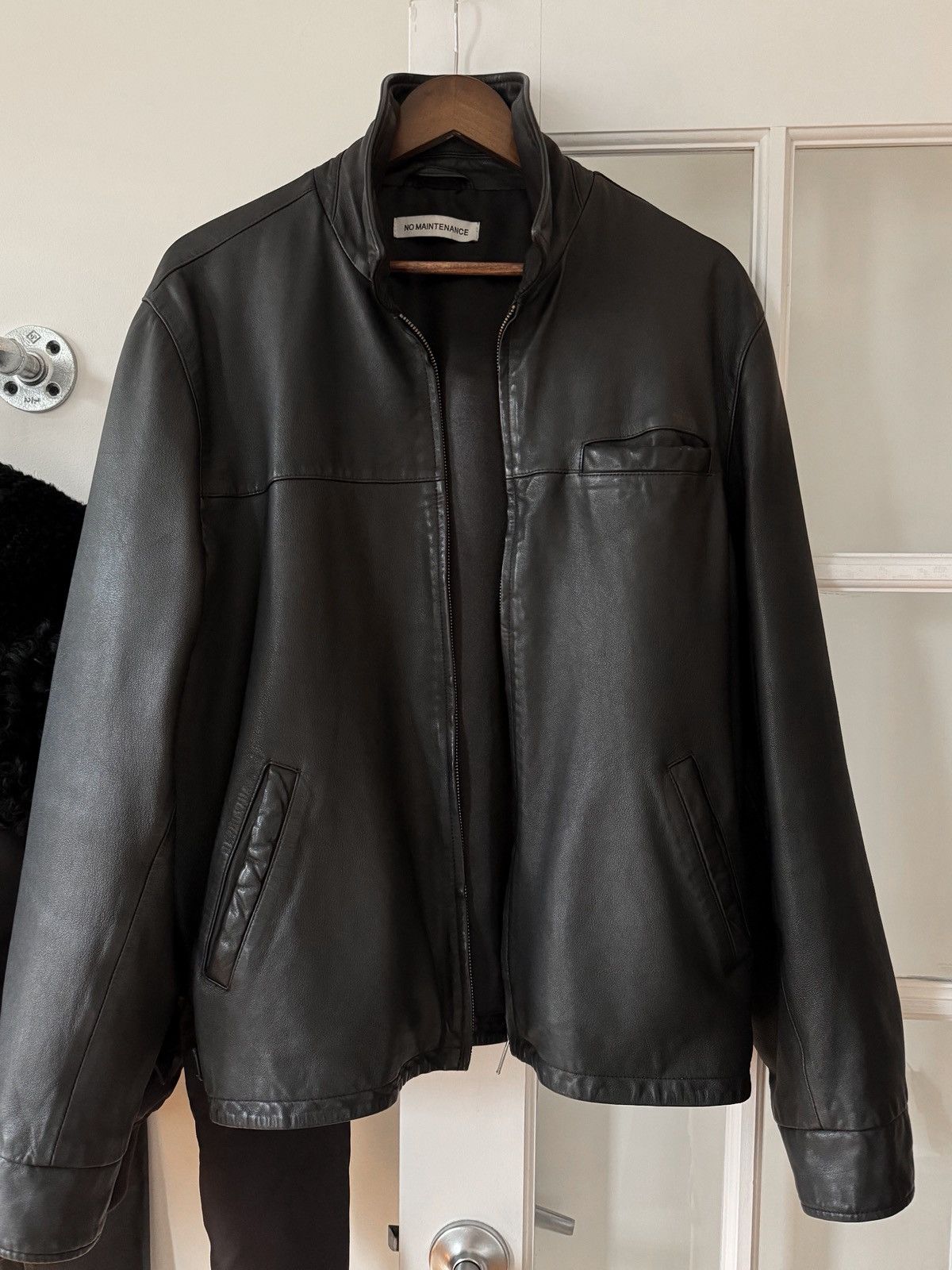 No Maintenance Lambskin Mechanic Leather Jacket Size US XL / EU 56 / 4 - 4 Thumbnail