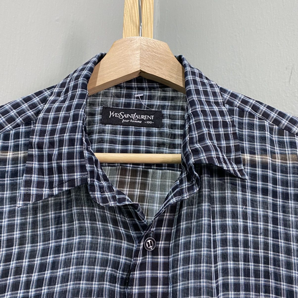 Yves Saint Laurent Vintage Yves Saint Laurent (YSL) Embroidered Logo Checkered Size US L / EU 52-54 / 3 - 10 Thumbnail