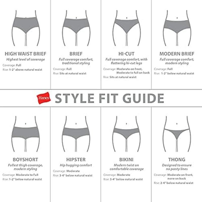Hanes New 10-Pack Hanes Women Large Size 7 Cotton Brief Underwear Size ONE SIZE - 3 Thumbnail