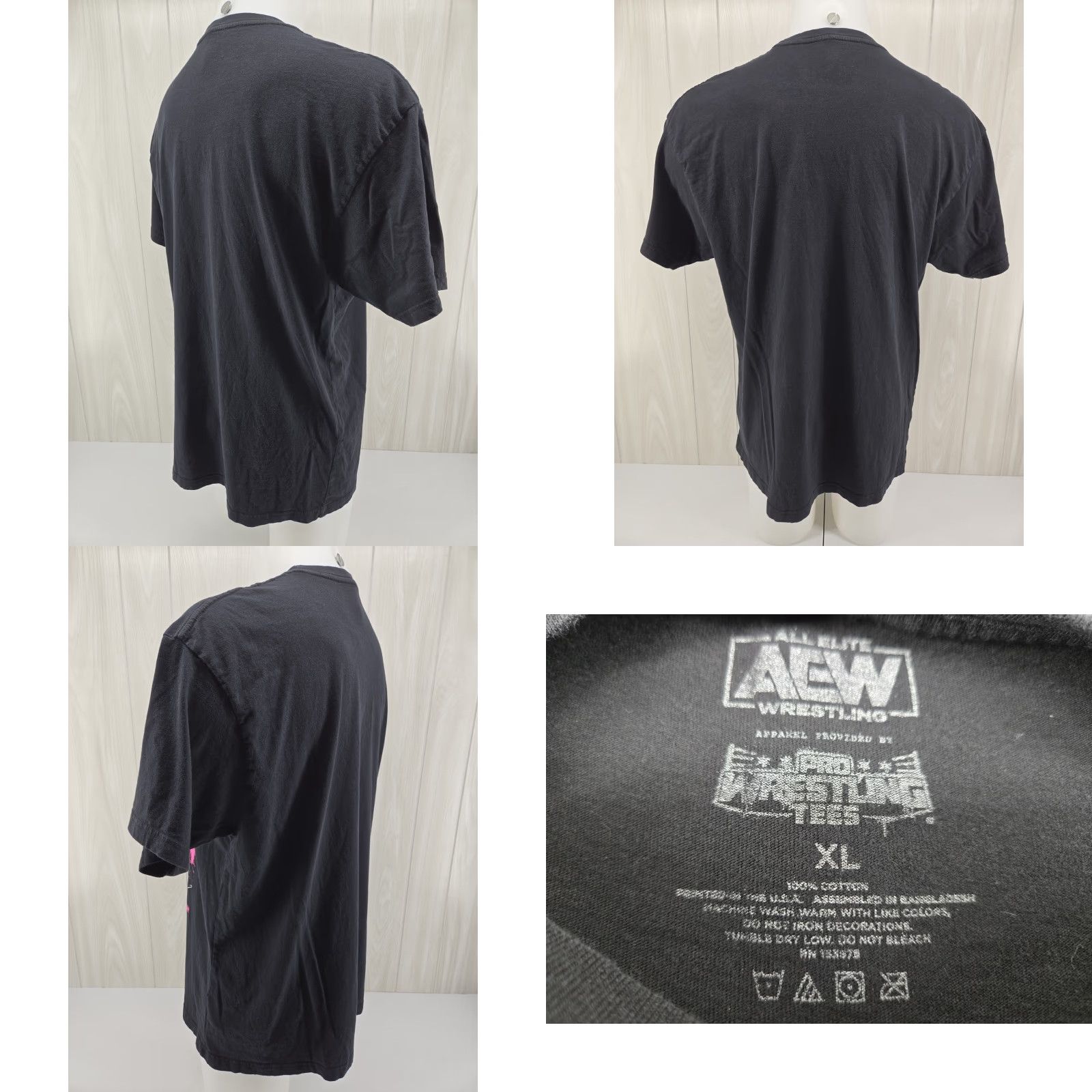 Champion Chris Jericho Le Champion AEW Shirt Black Pink XL Shirt Wrestling Mens Short Sleeve T-Shirt Graphic Print Size US XL / EU 56 / 4 - 8 Thumbnail