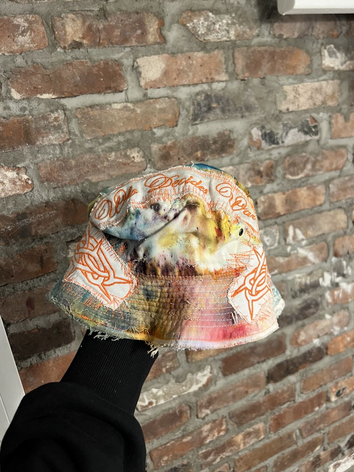 Pre-owned Who Decides War Hand Dyed Crown Of Thorns Bucket Hat In Multicolor