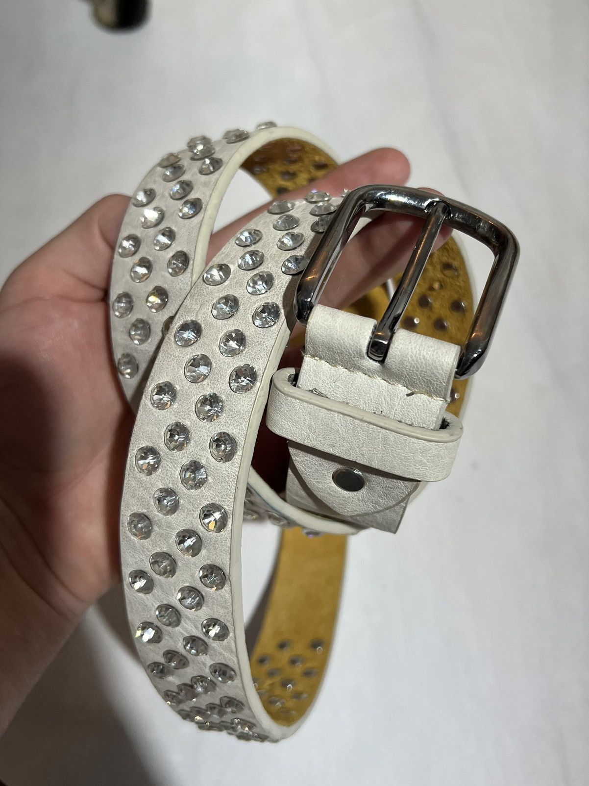 Pre-owned Hysteric Glamour X If Six Was Nine Y2k Vintage Leather Belt Bb Simon Style In White