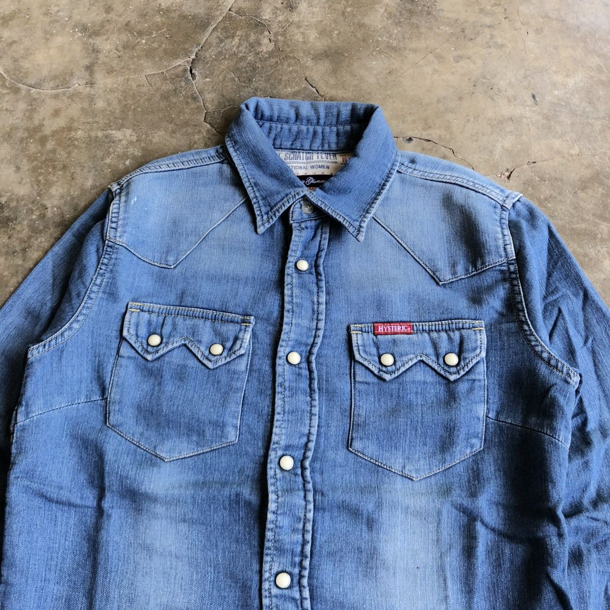 Hysteric Glamour Vintage Hysteric Glamour Western Shirt Denim Blue Jeans Size US S / EU 44-46 / 1 - 3 Thumbnail