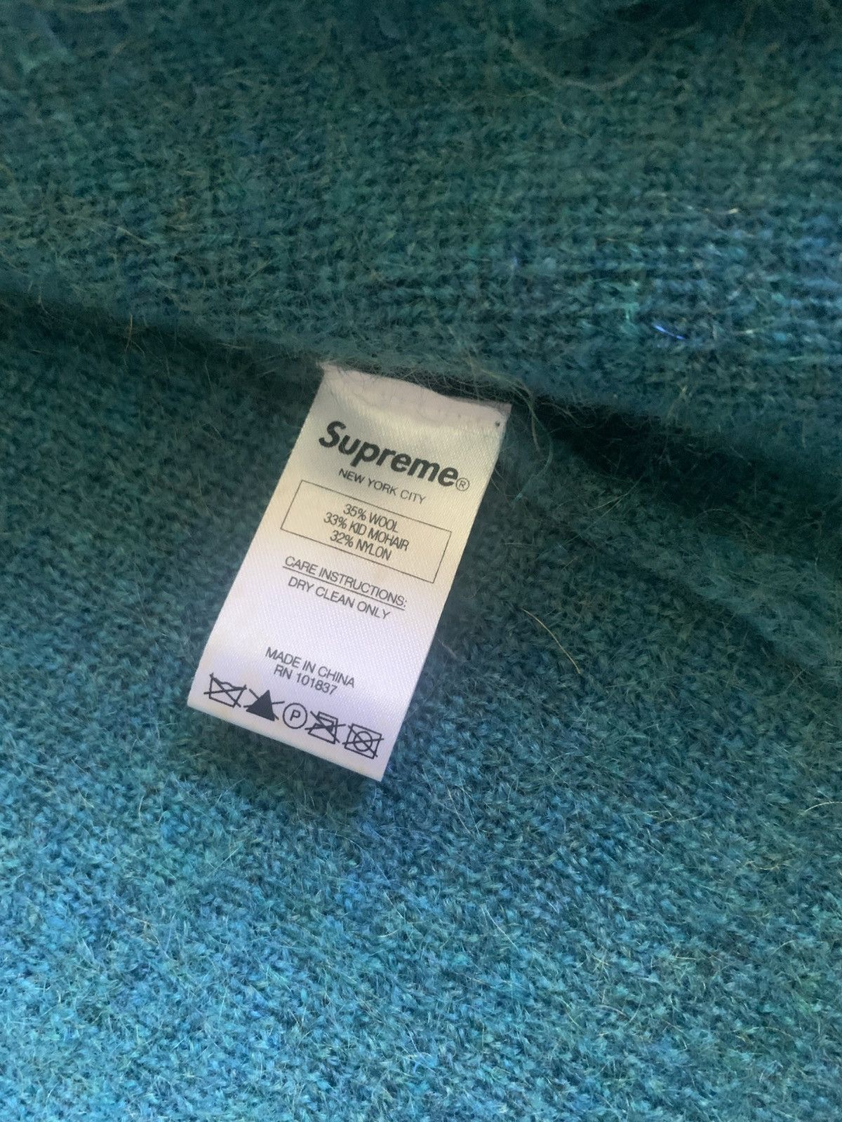 Supreme Supreme ss15 heather teal mohair cardigan Size US M / EU 48-50 / 2 - 3 Thumbnail
