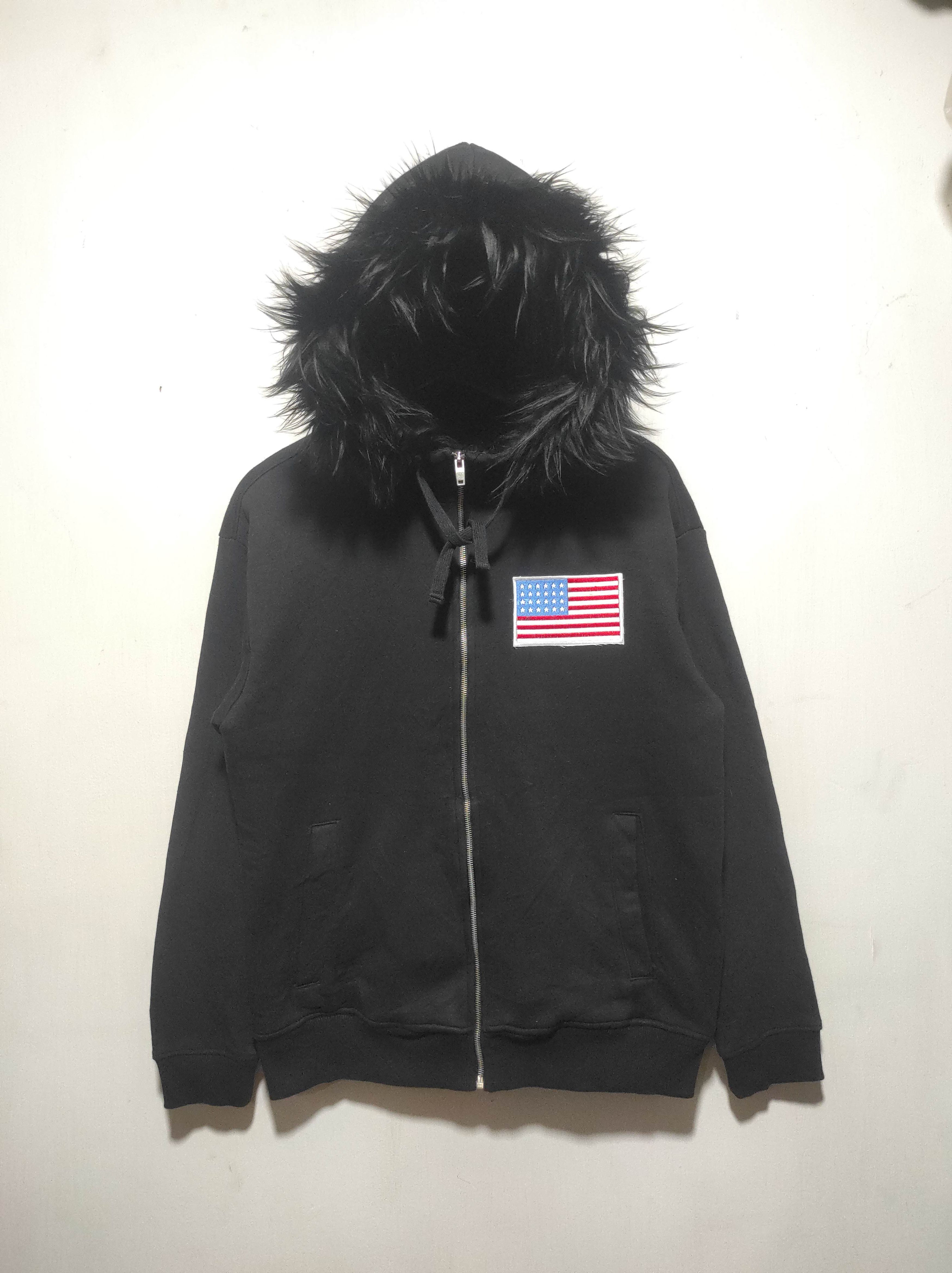 Japanese Brand Clride. N USA flag Sherpa Zipper Fur Hoodie Size US M / EU 48-50 / 2 - 3 Thumbnail